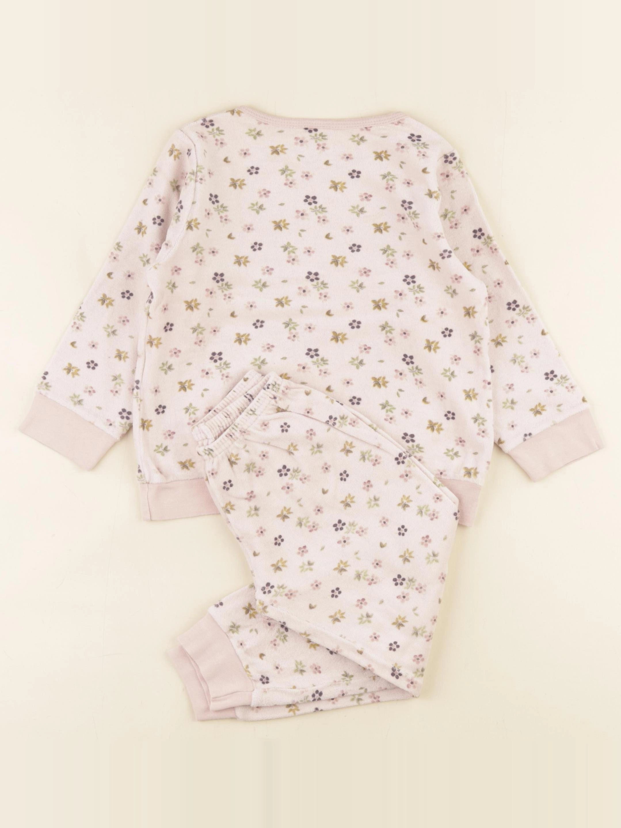 Petit Bateau - pyjama velours rose - 3 ans