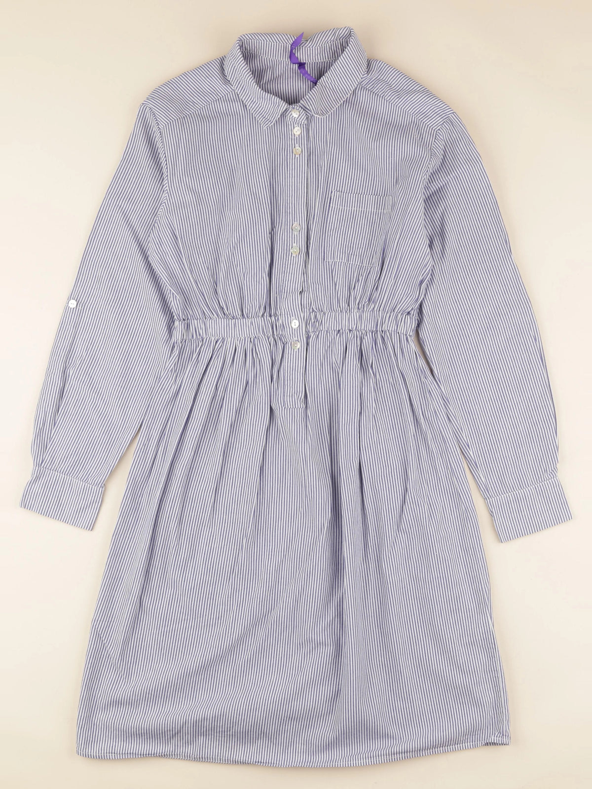 Seraphine - robe grossesse, allaitement bleu, blanc - 38