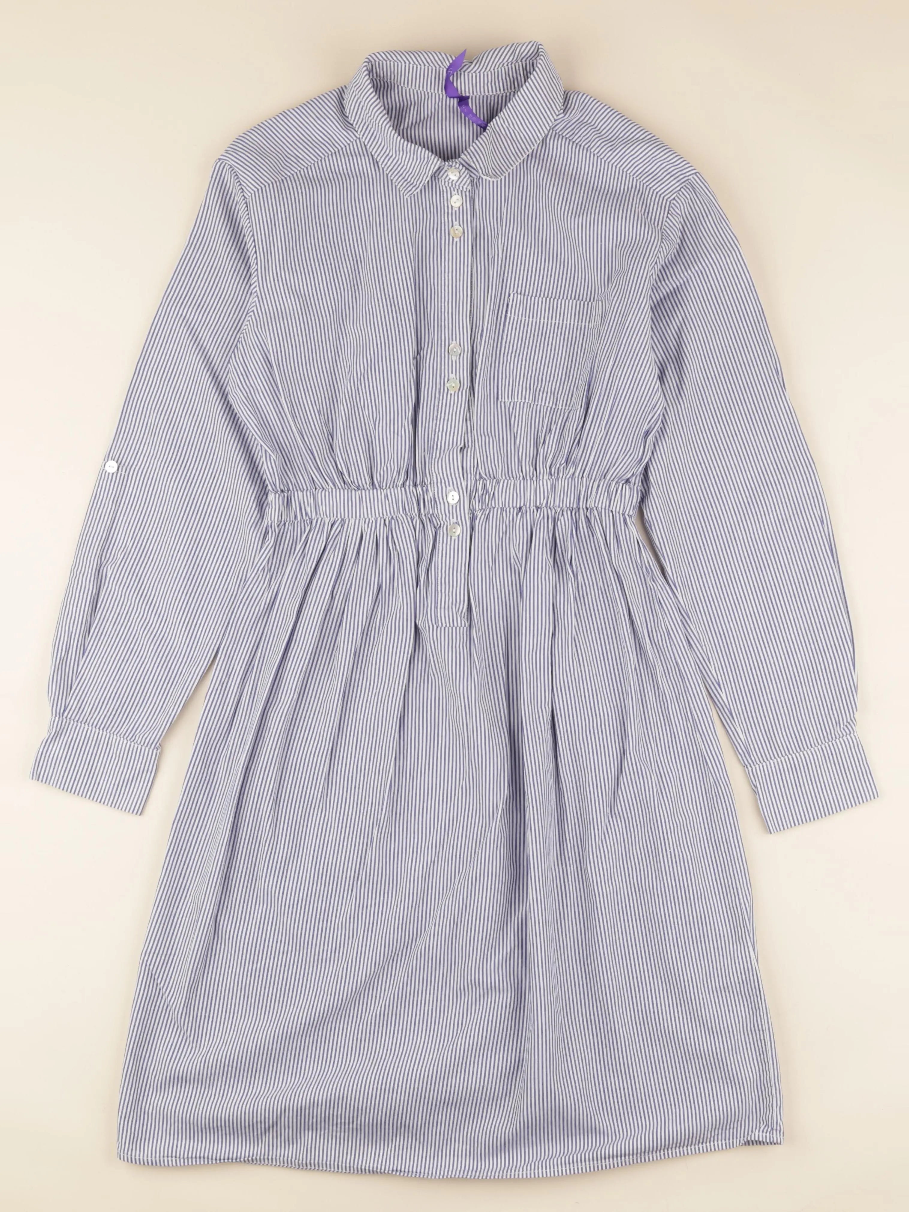 Seraphine - robe grossesse, allaitement bleu, blanc - 38