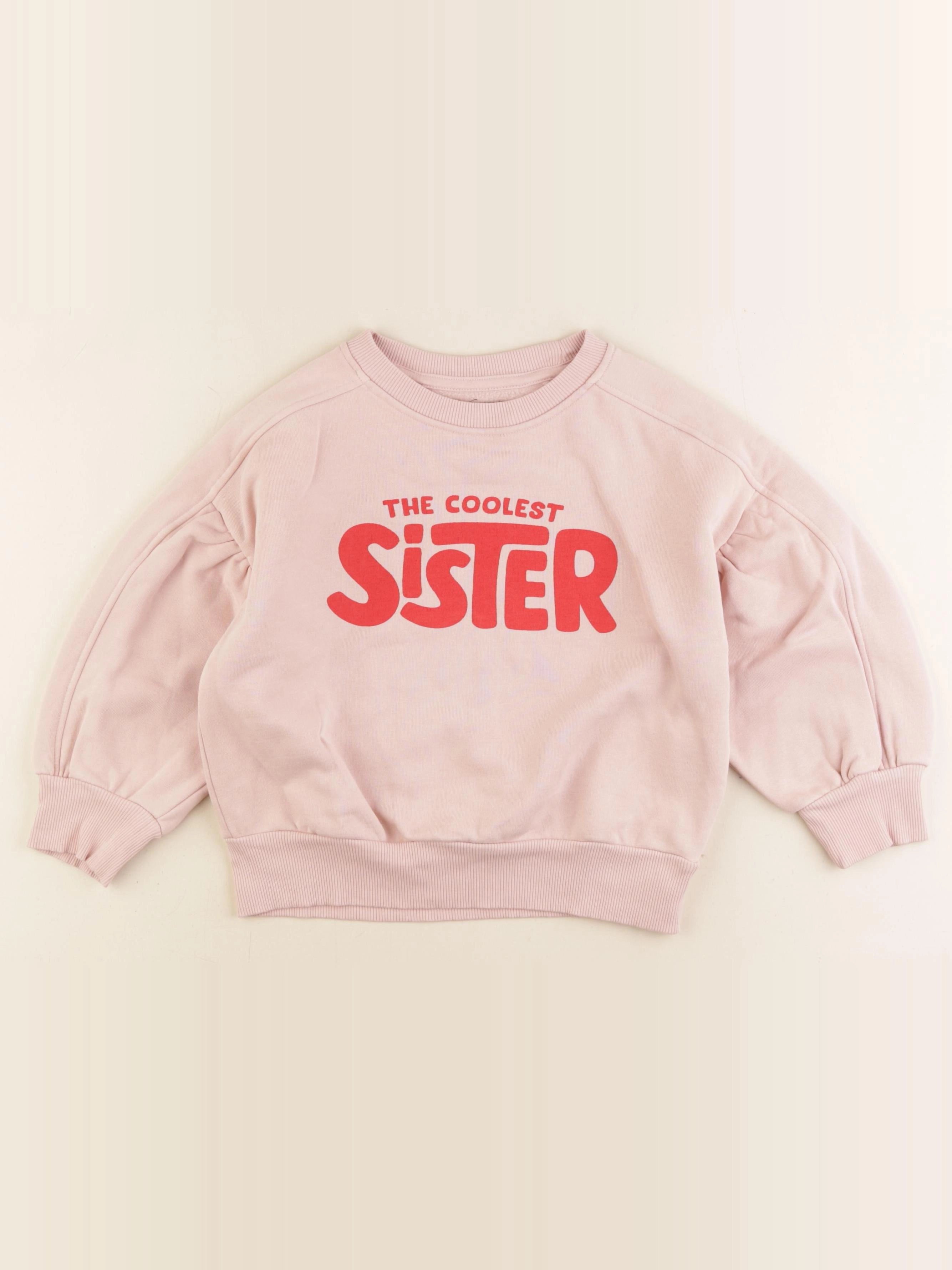 Monoprix - sweat rose - 6 ans