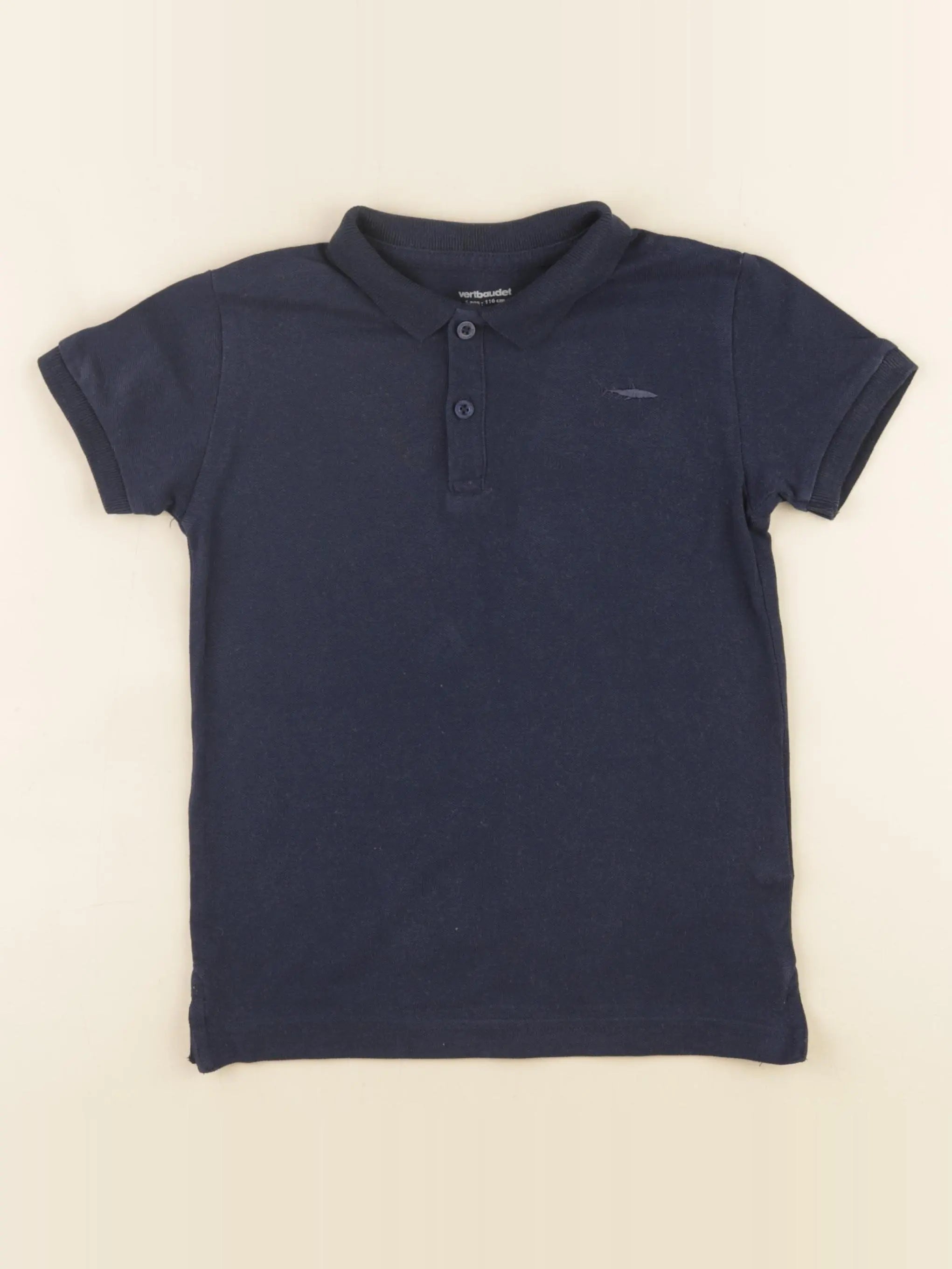 Vertbaudet - polo bleu - 6 ans