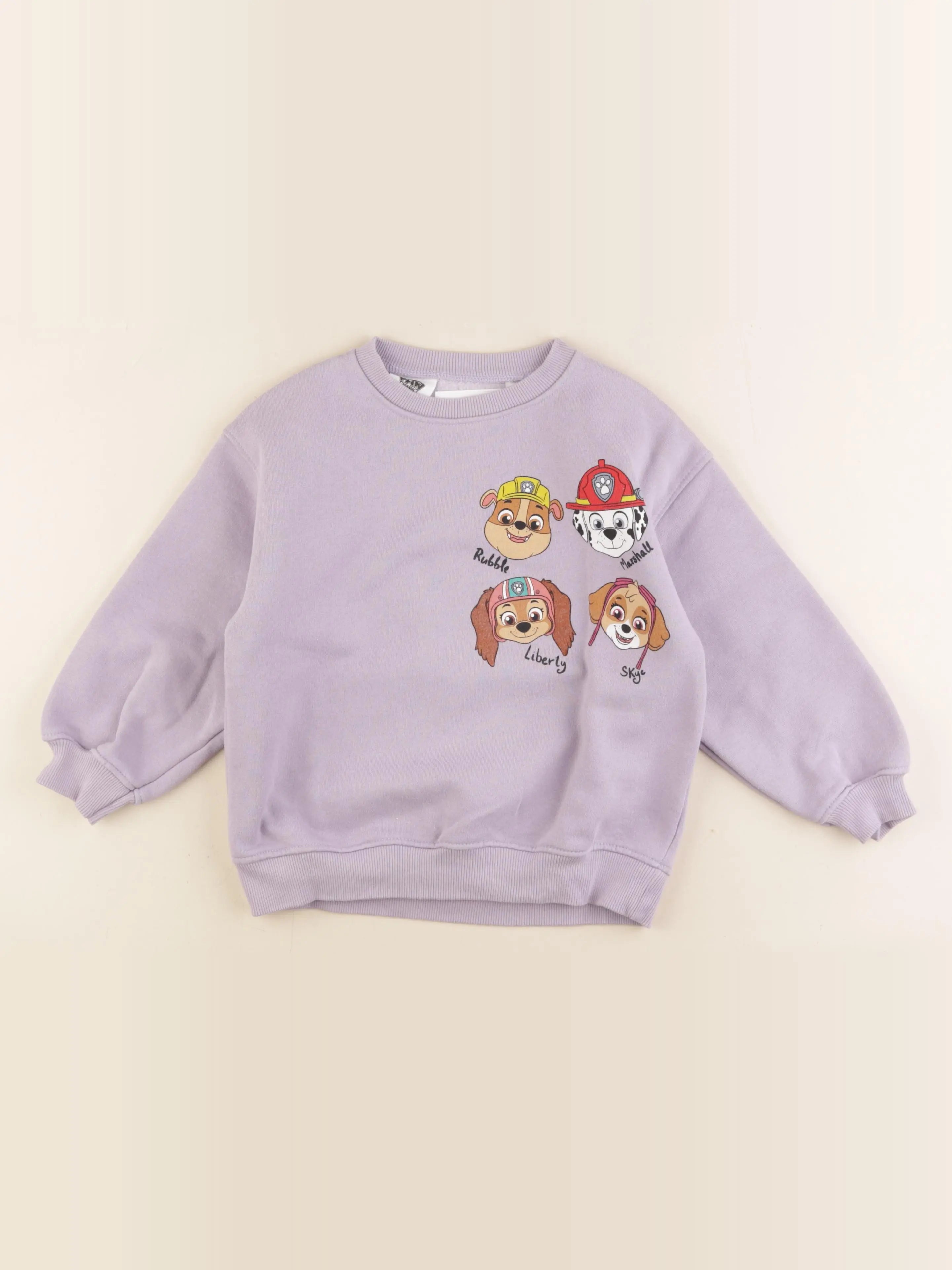 Zara - sweat imprimé au dos violet - 6 ans
