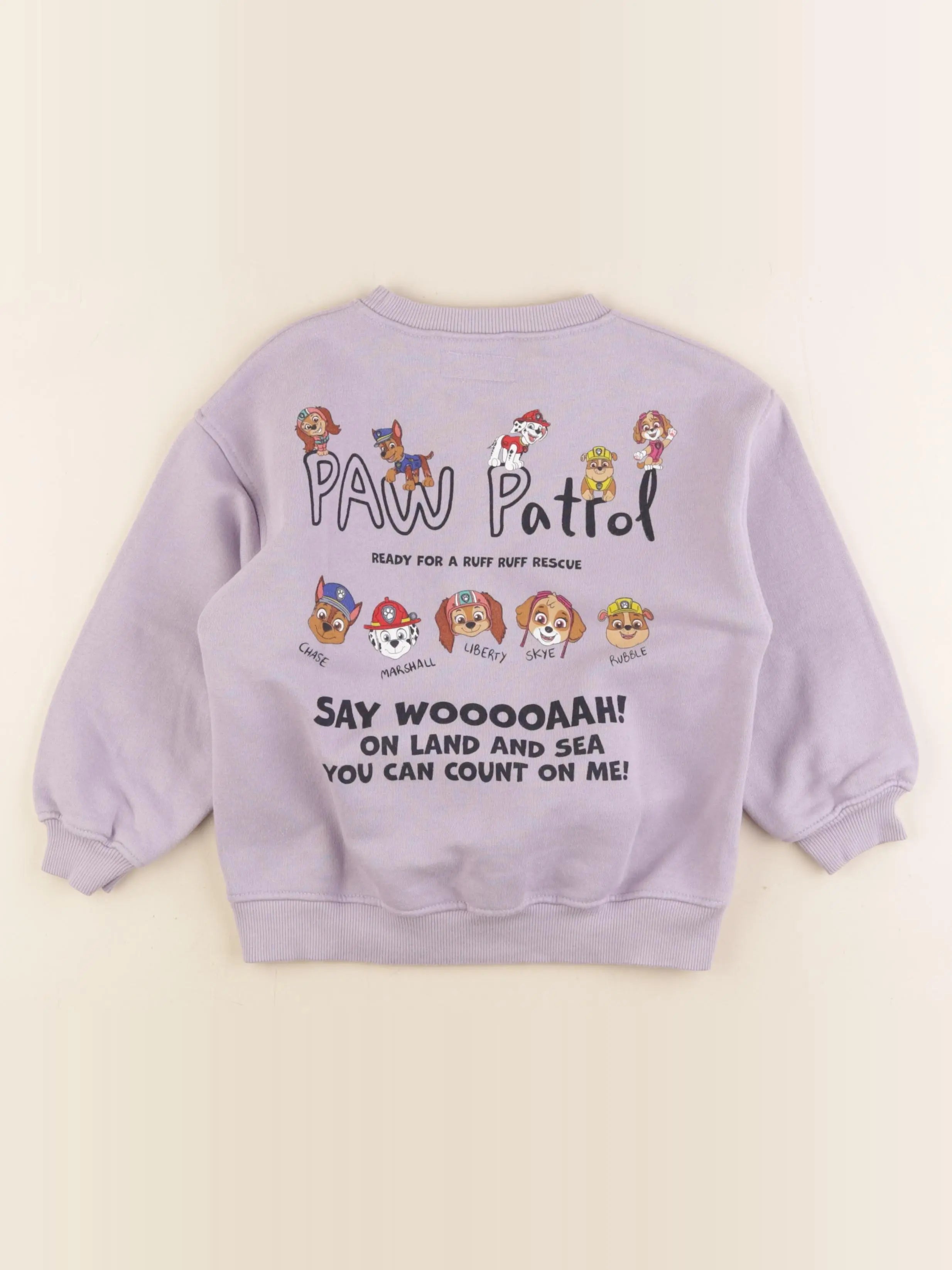 Zara - sweat imprimé au dos violet - 6 ans