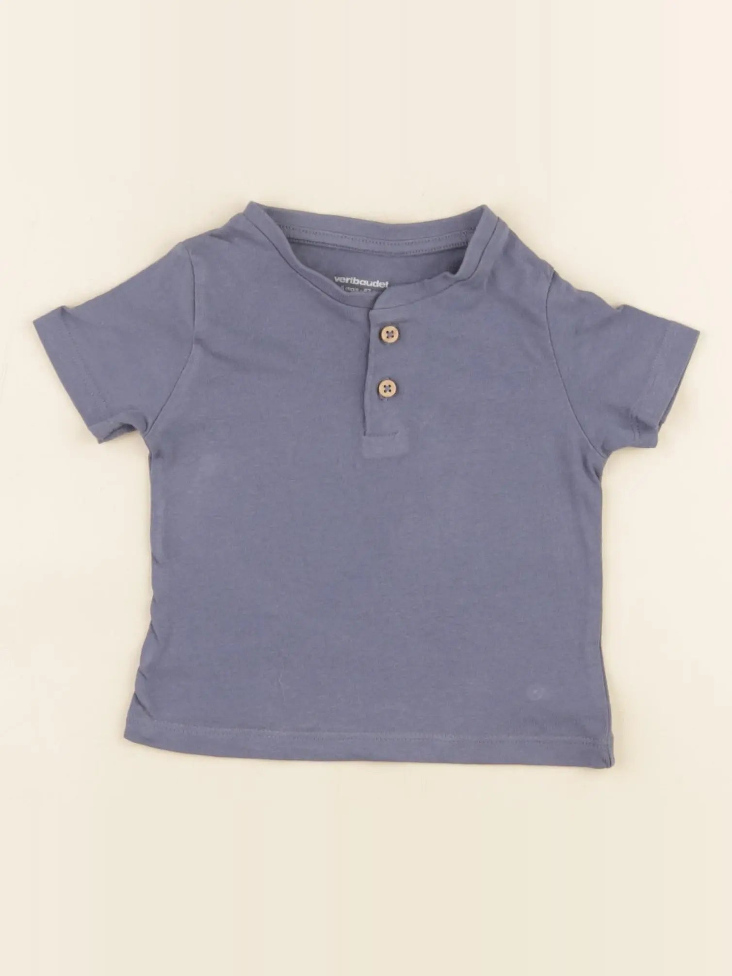 Vertbaudet - tee-shirt bleu - 6 mois