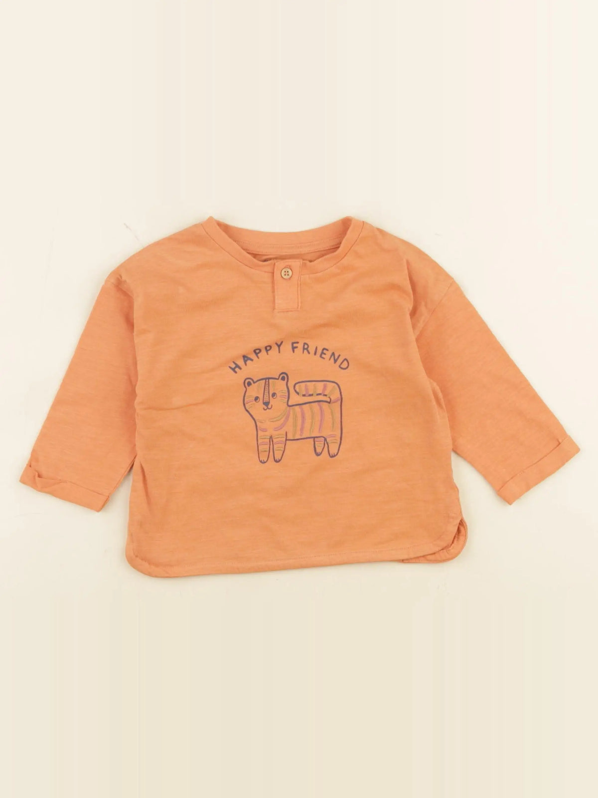 Vertbaudet - tee-shirt orange - 6 mois