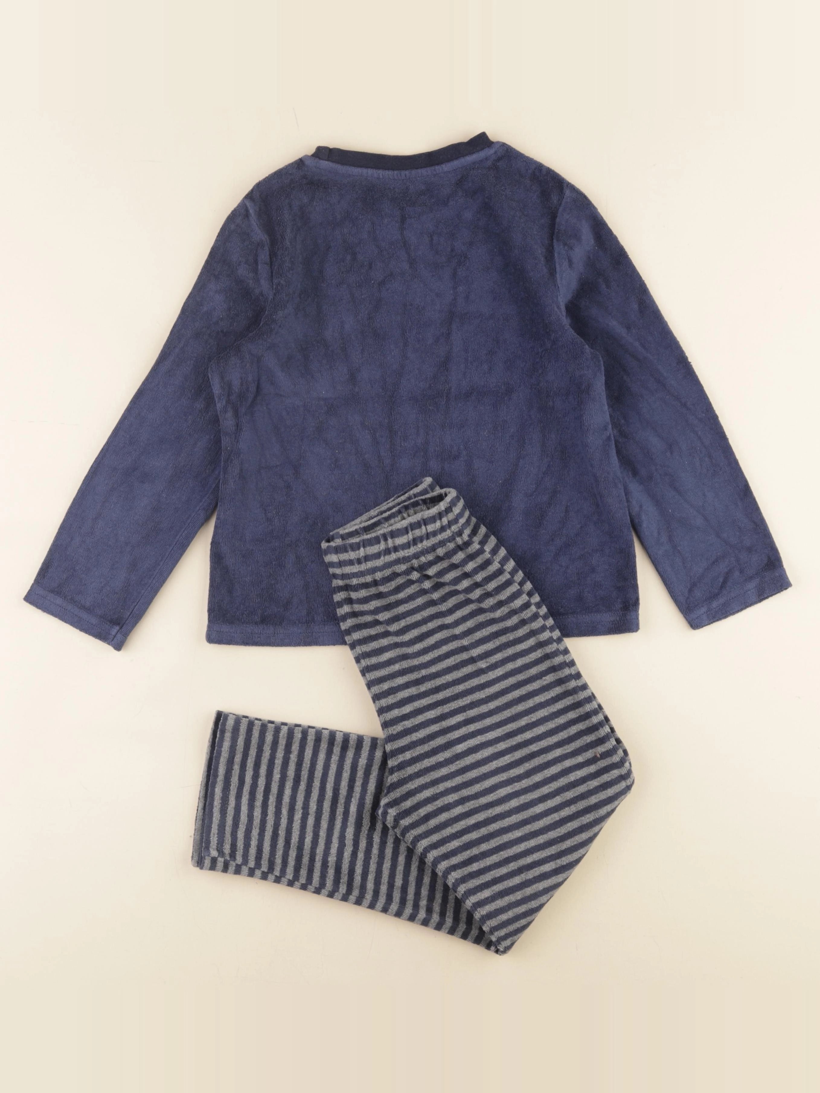 Vertbaudet - pyjama velours bleu - 6 ans