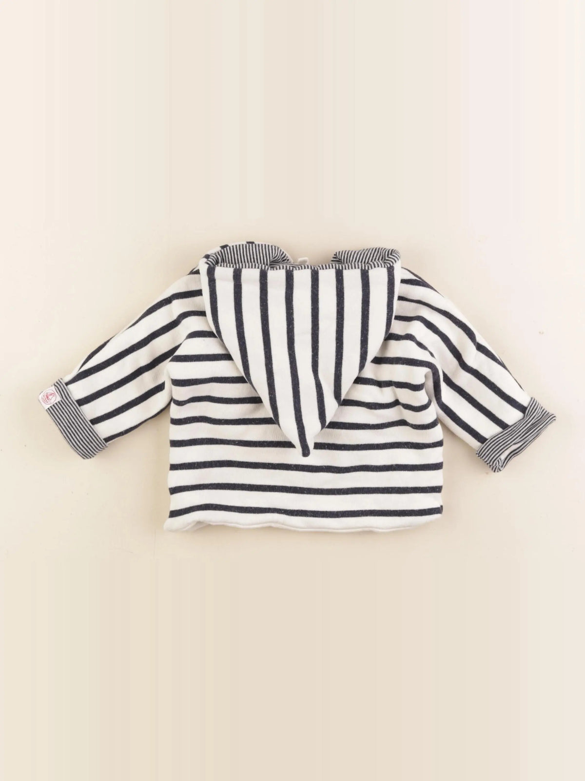 Petit Bateau - sweat bleu, blanc - 6 mois