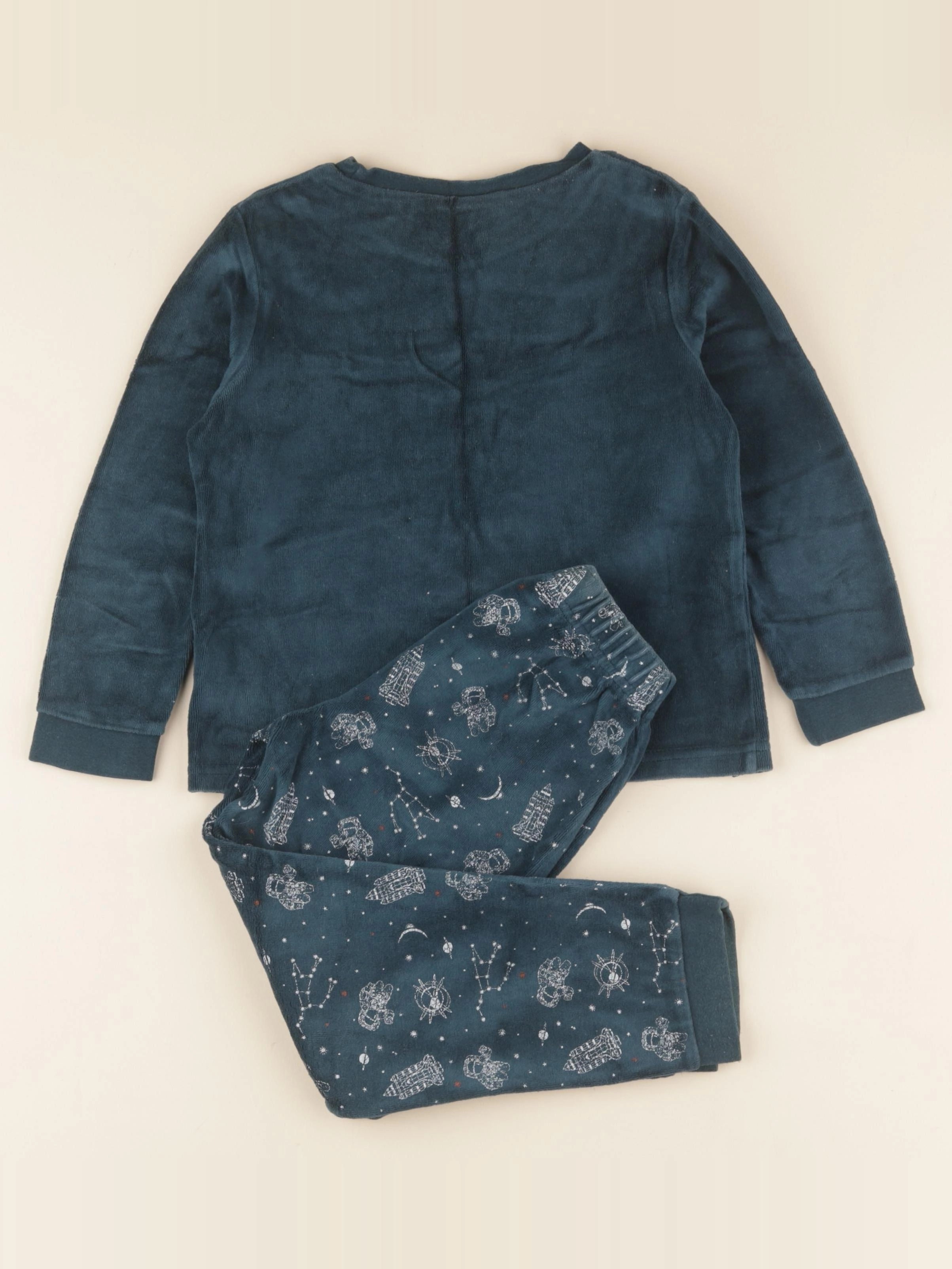 Vertbaudet - pyjama velours bleu - 6 ans