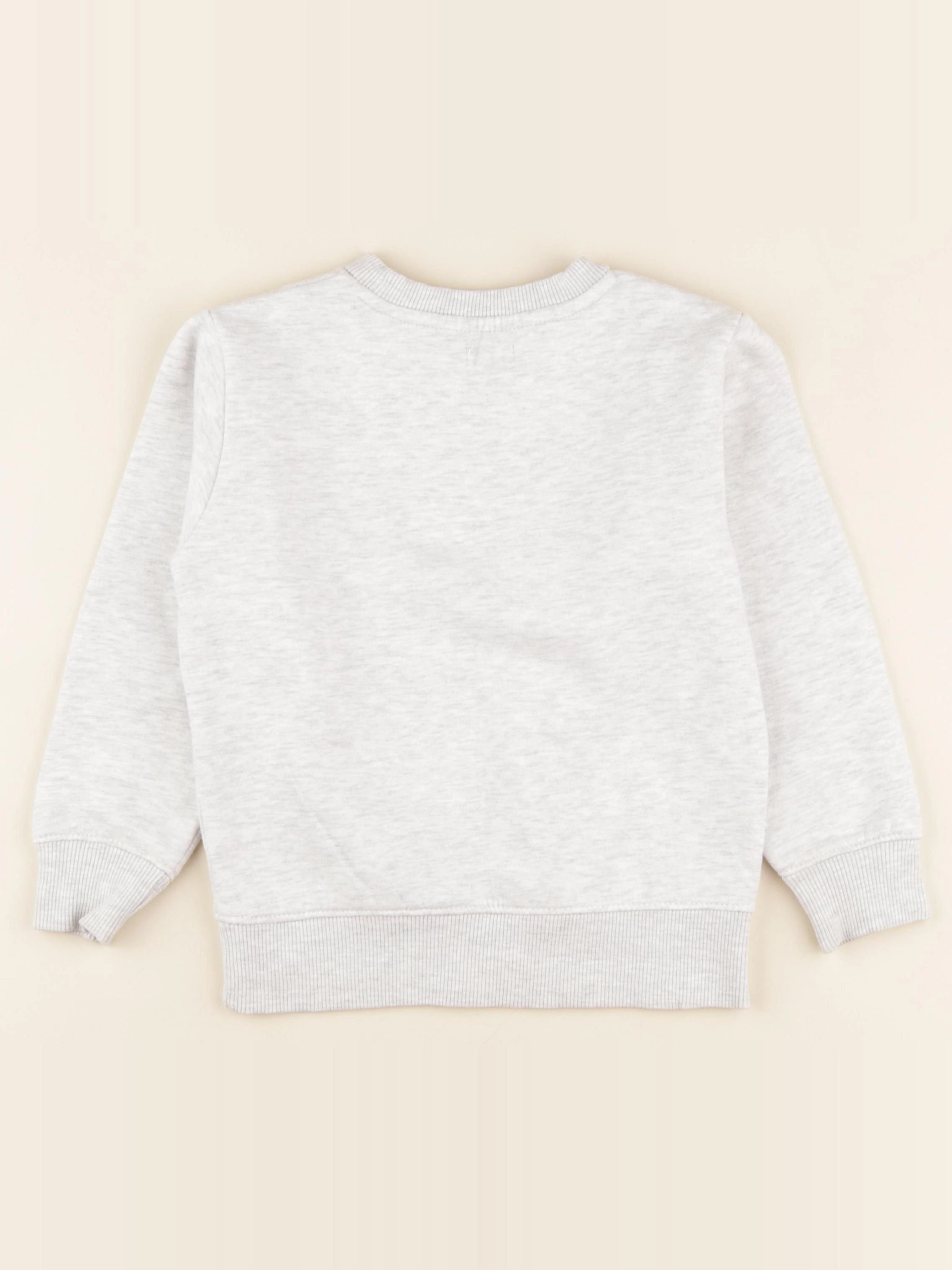 Vertbaudet - sweat gris - 6 ans