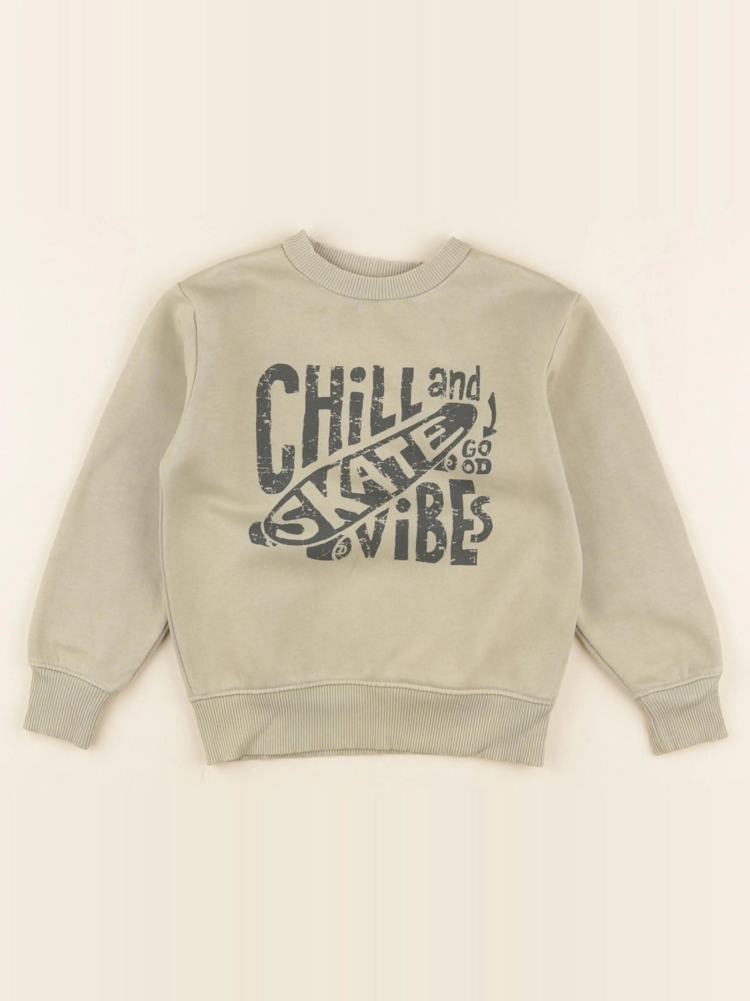 Vertbaudet - sweat marron - 6 ans