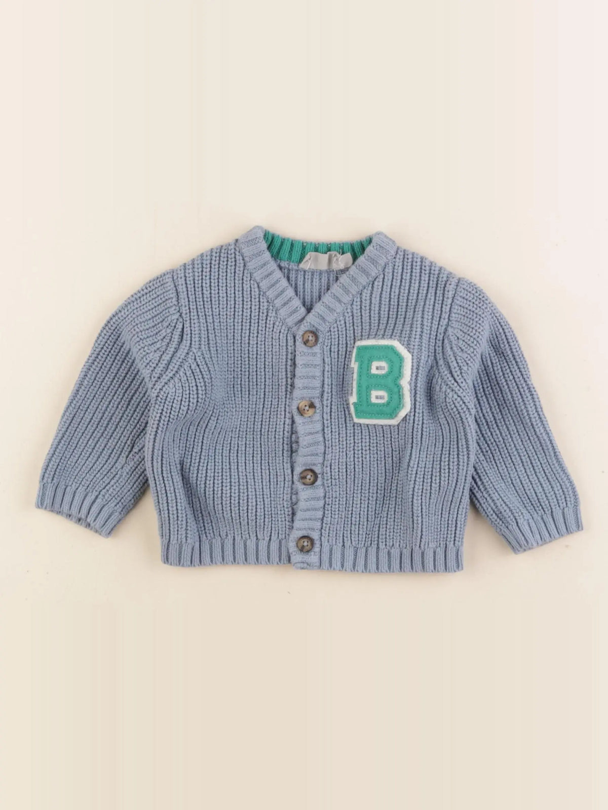 Boutchou - gilet bleu - 6 mois