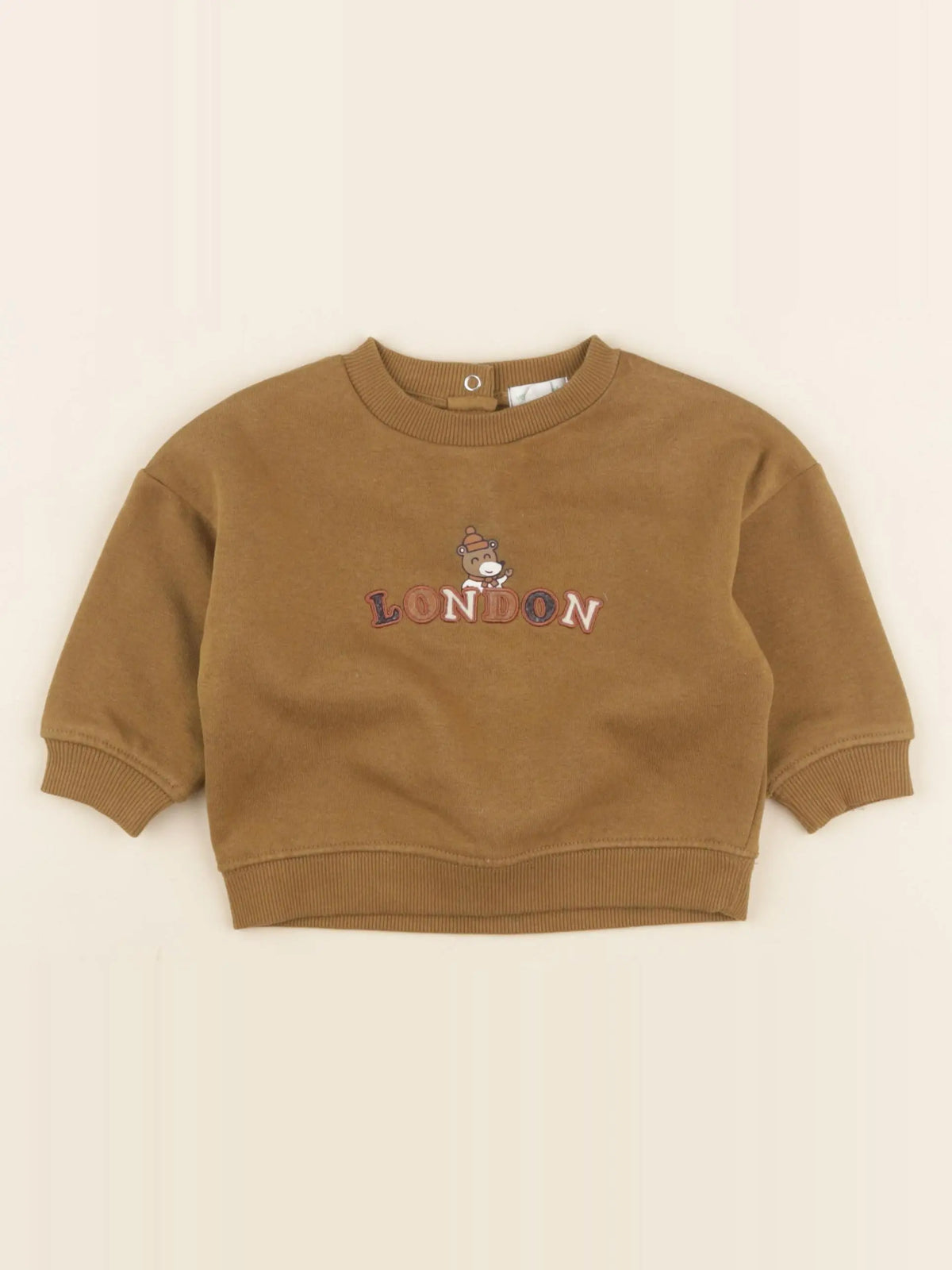 Vertbaudet - sweat marron - 9 mois