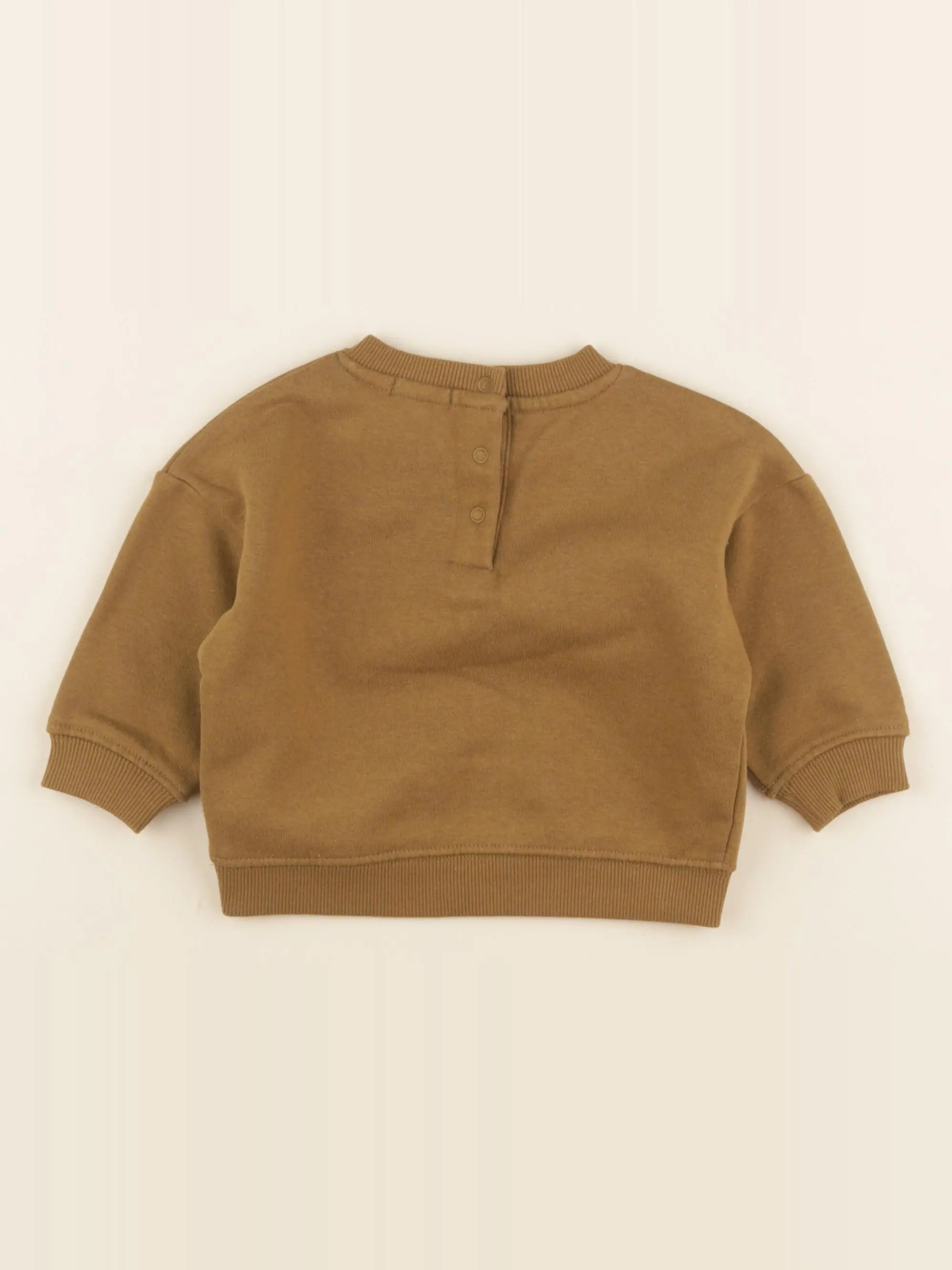 Vertbaudet - sweat marron - 9 mois