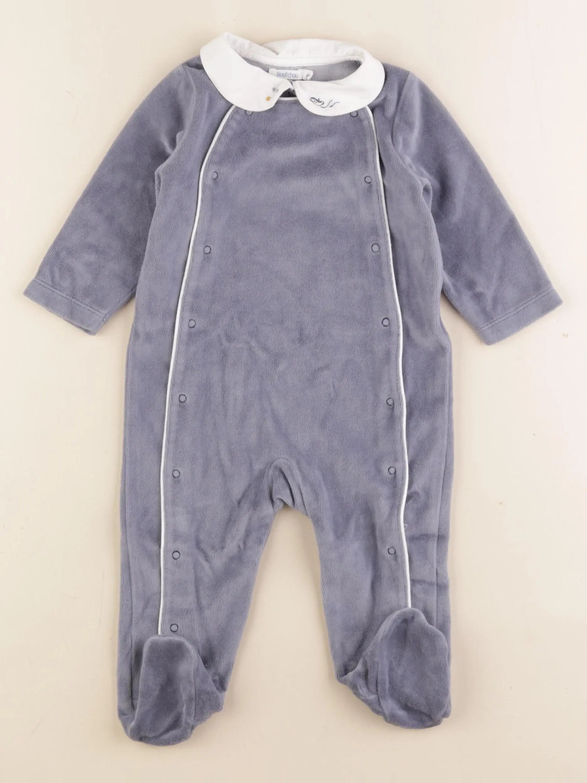 Boutchou - pyjama velours gris - 9 mois