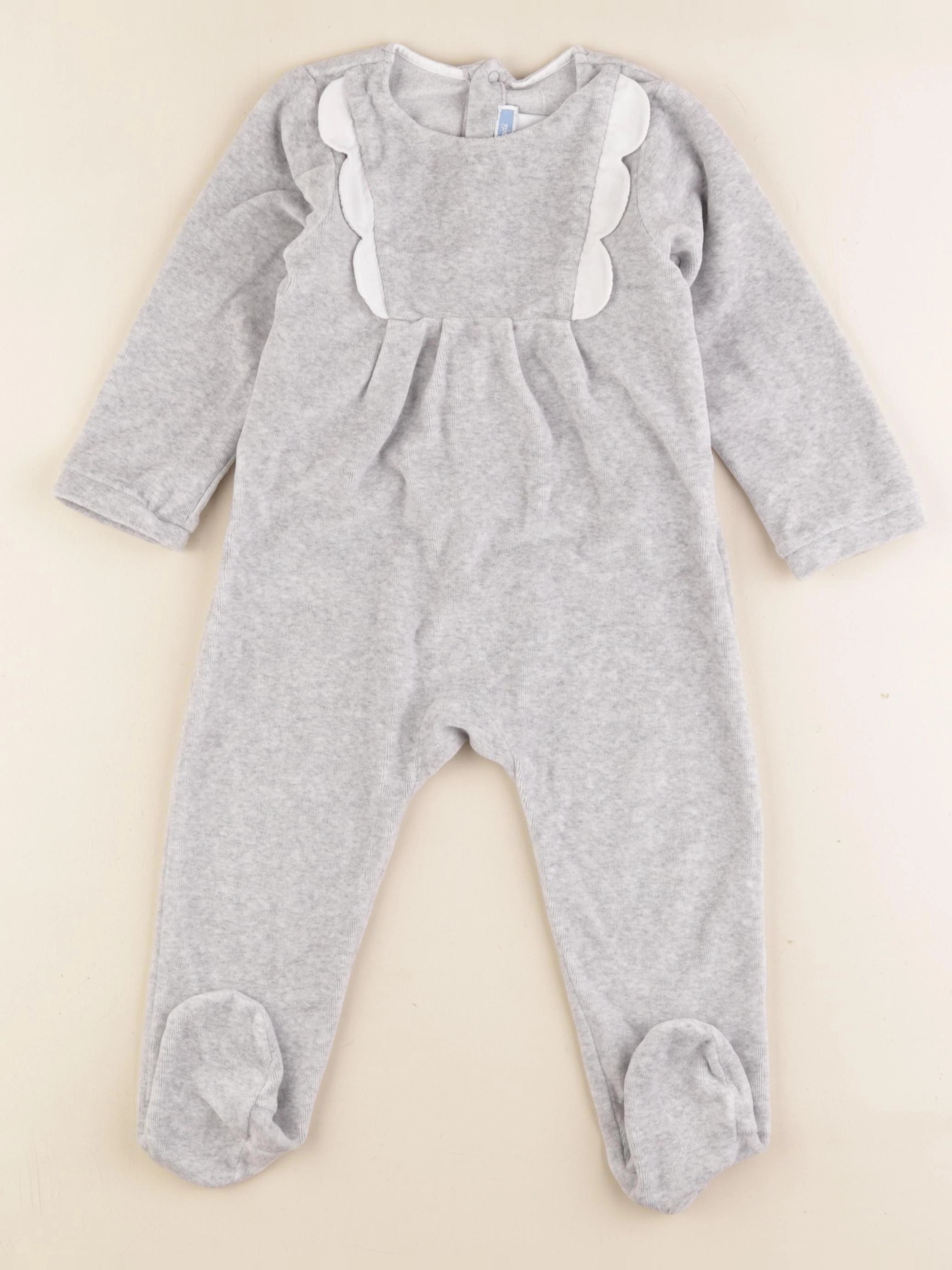 Jacadi - pyjama velours gris - 18 mois