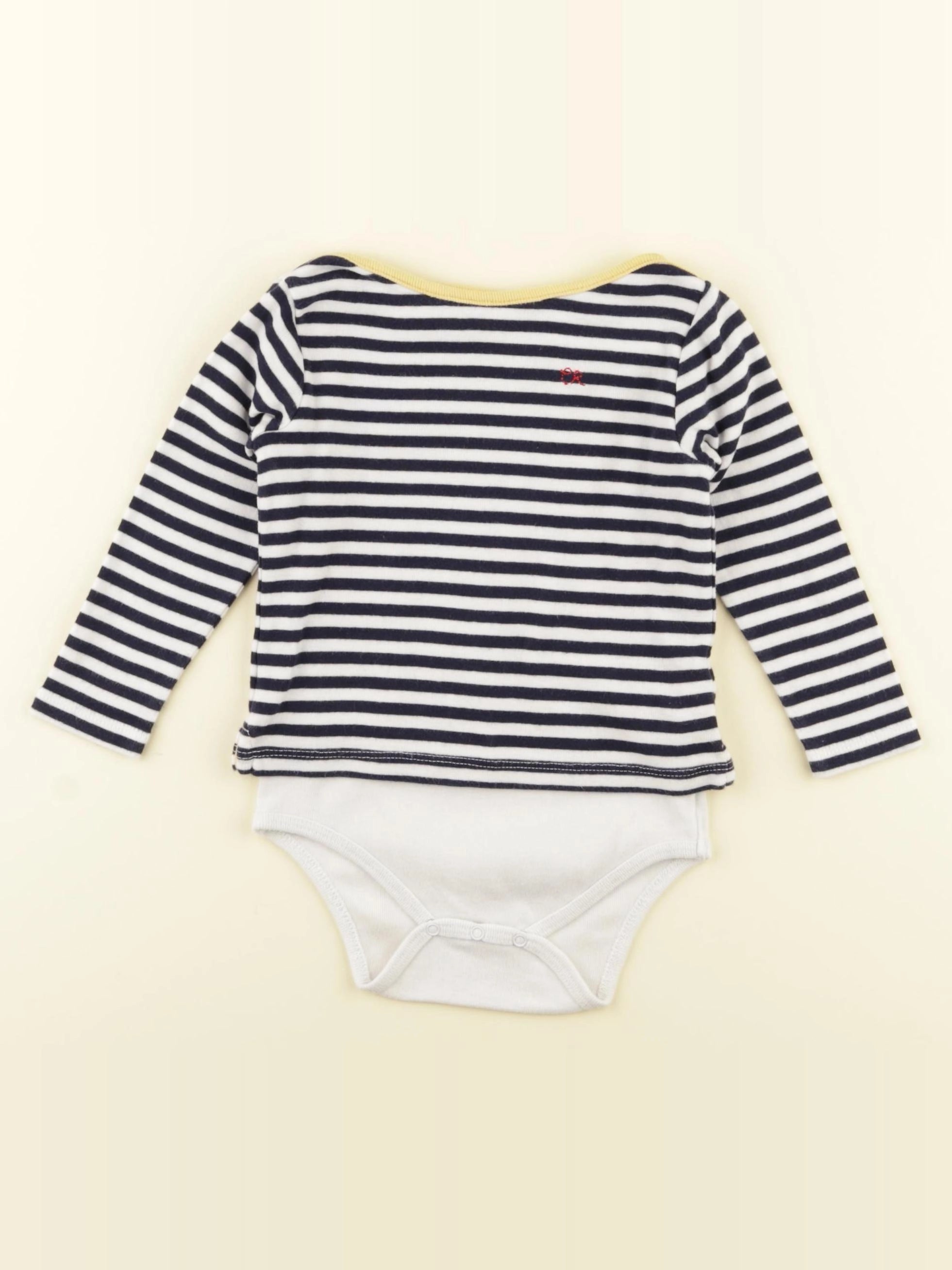 Cadet Rousselle - body tee-shirt bleu, blanc - 18 mois