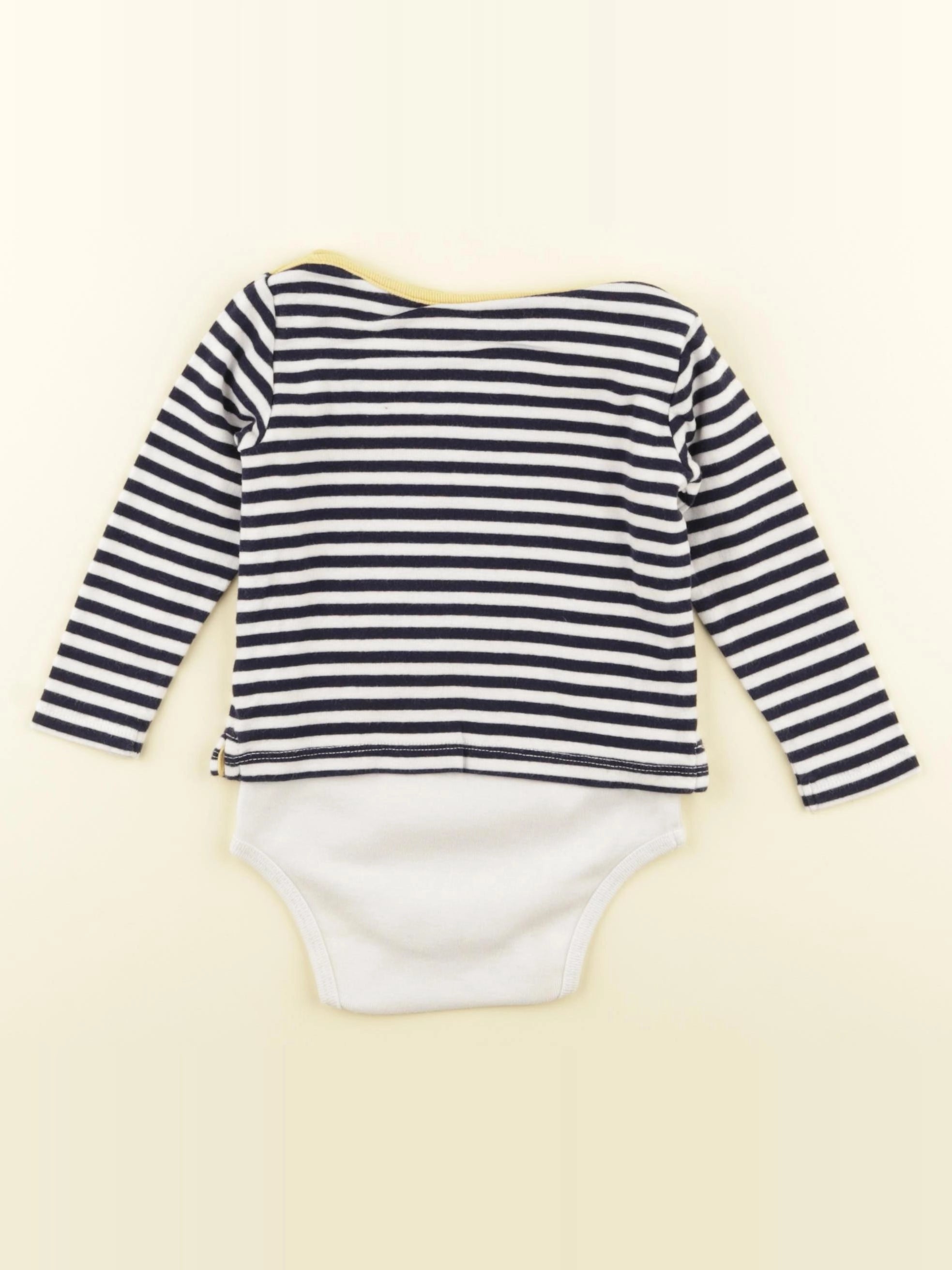 Cadet Rousselle - body tee-shirt bleu, blanc - 18 mois