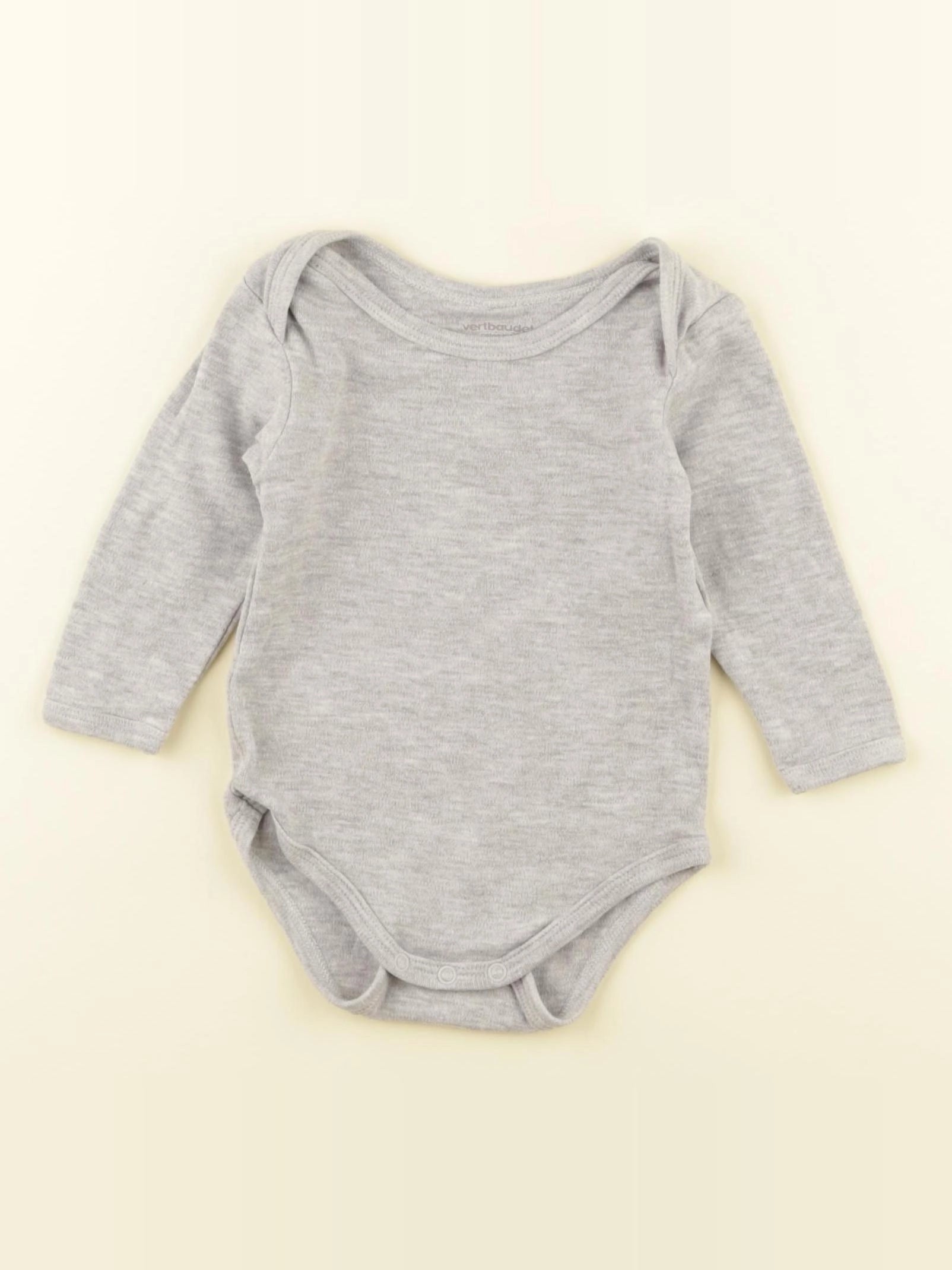 Vertbaudet - body gris - 6 mois