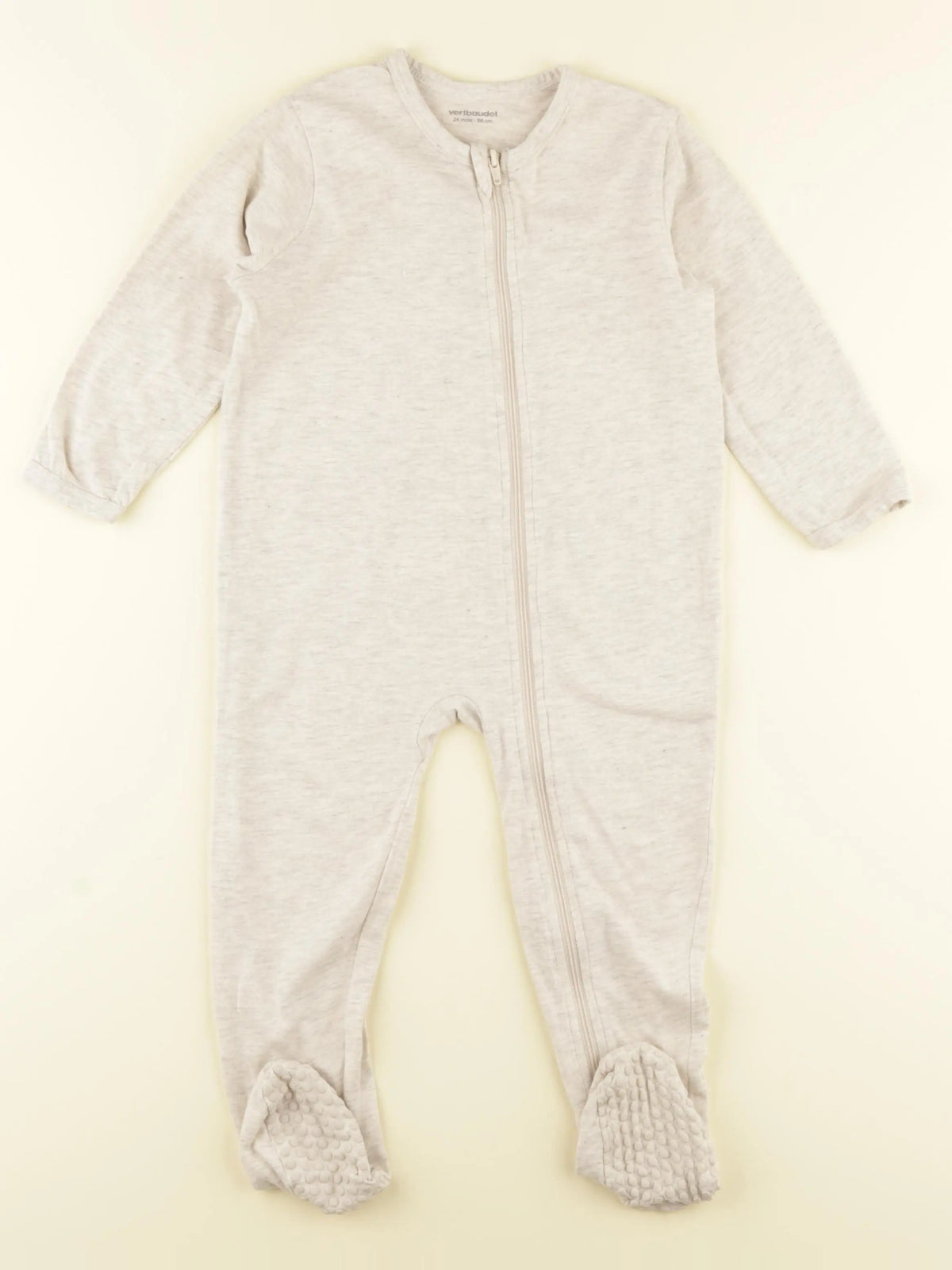 Vertbaudet - pyjama coton gris - 24 mois