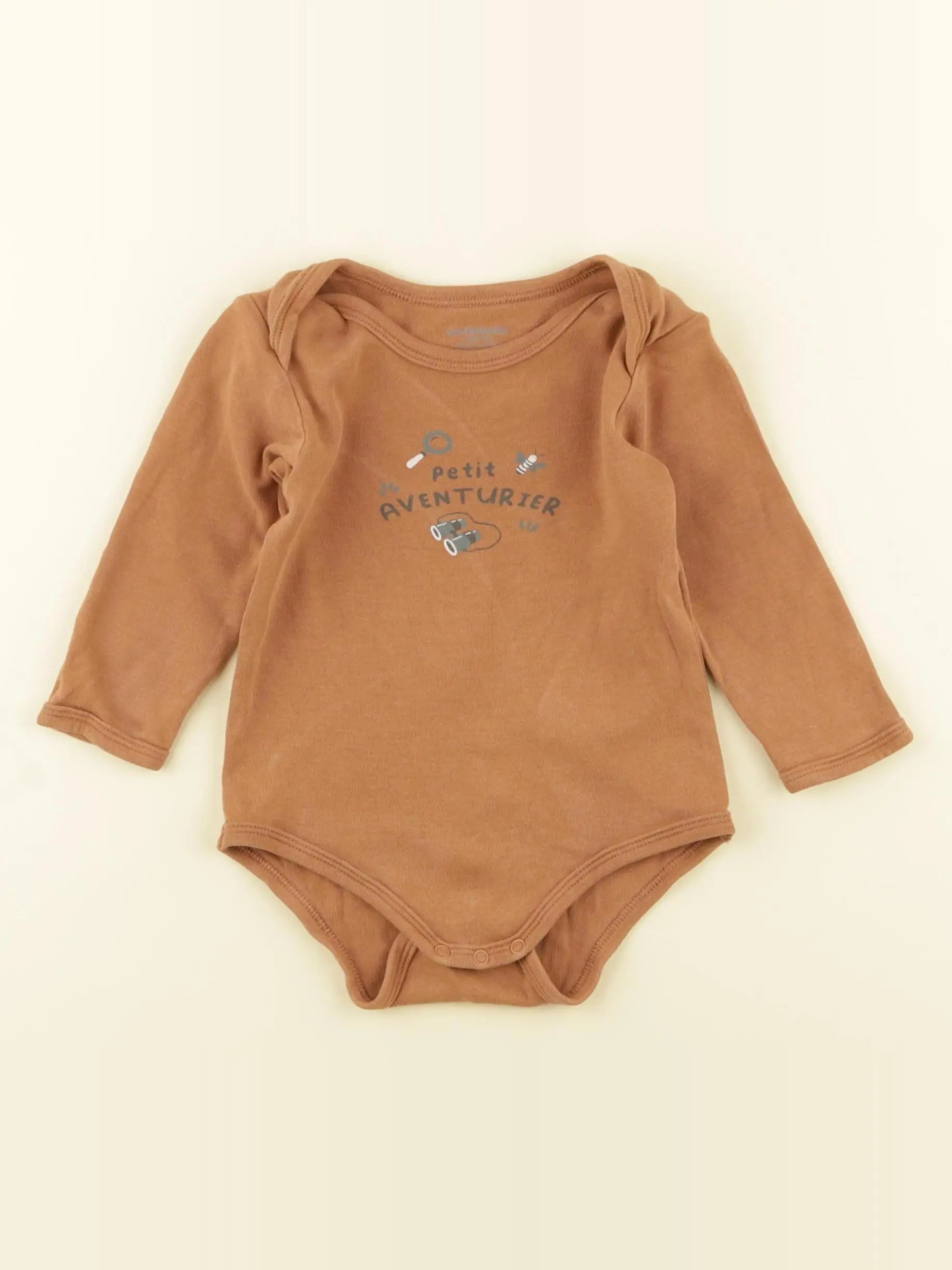 Vertbaudet - body marron - 18 mois