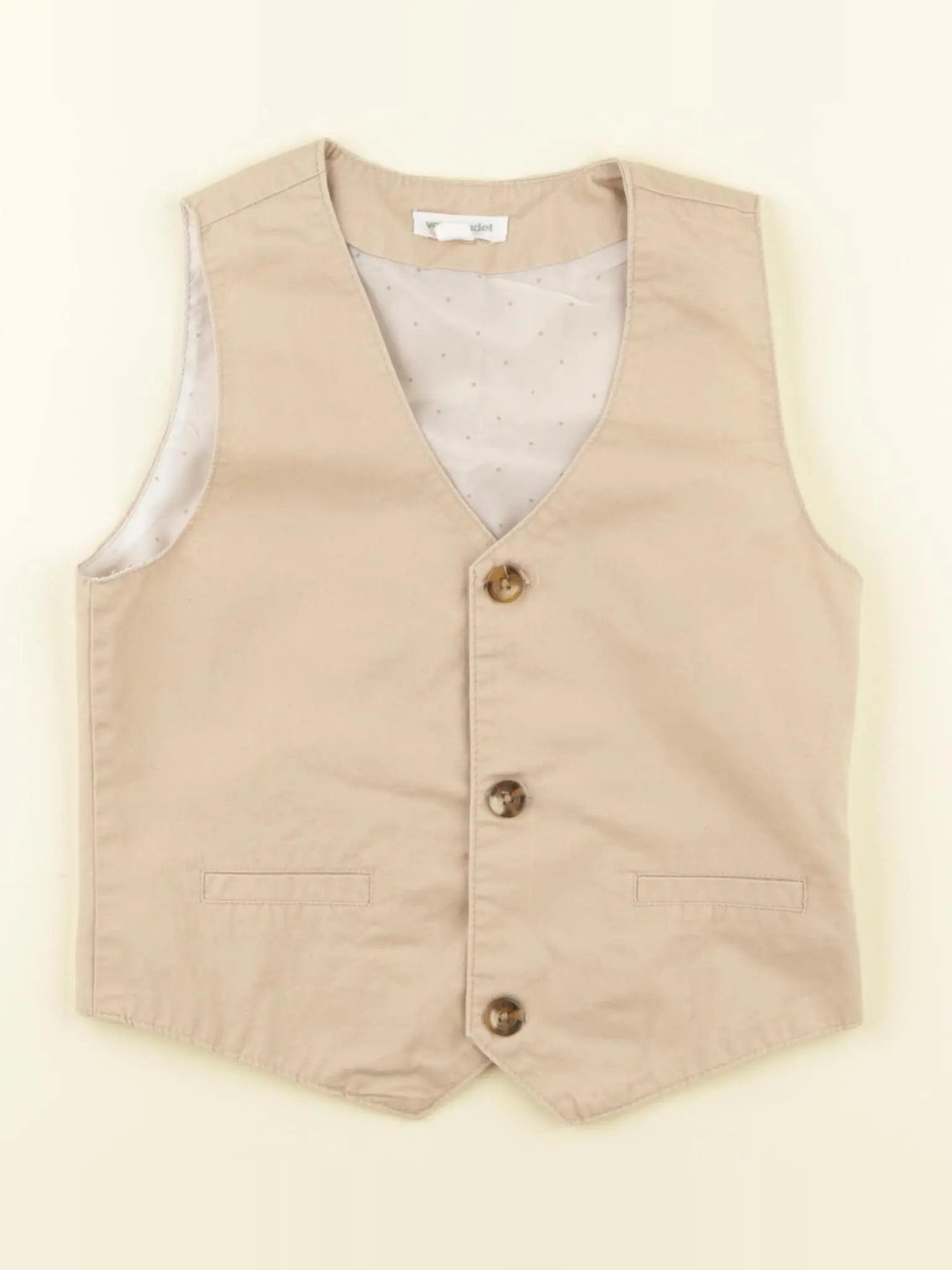 Vertbaudet - gilet beige - 5 ans