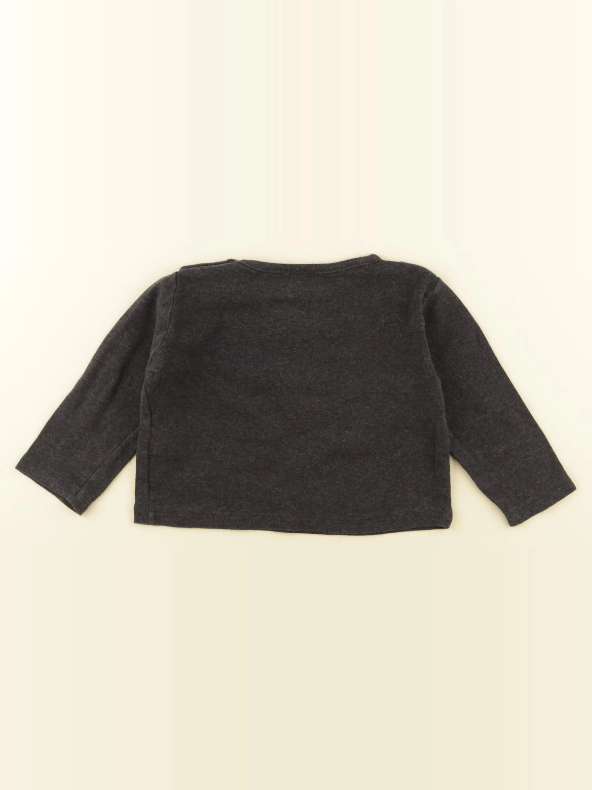 Petit Bateau - tee-shirt gris - 12 mois