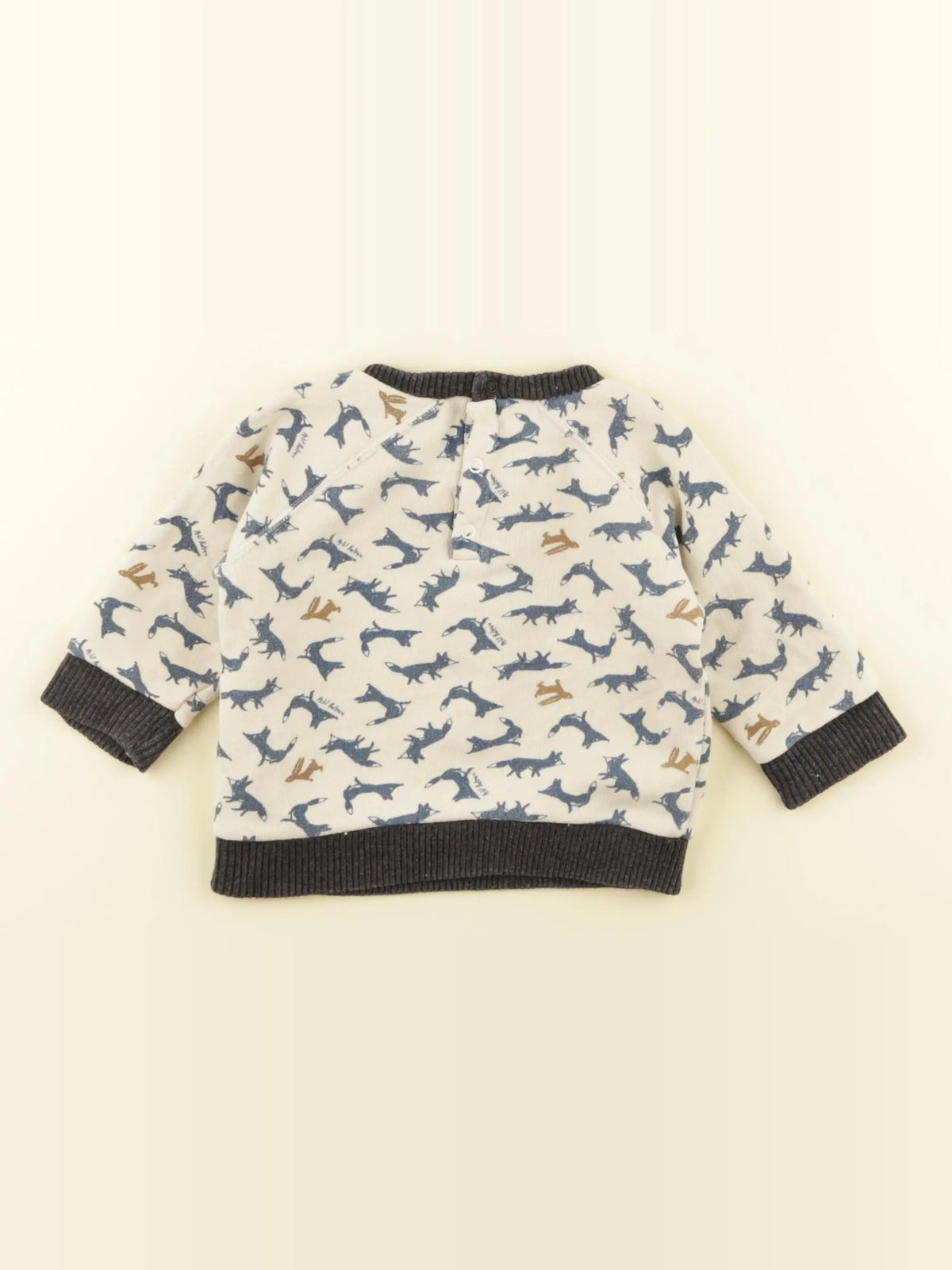 Petit Bateau - sweat beige - 6 mois