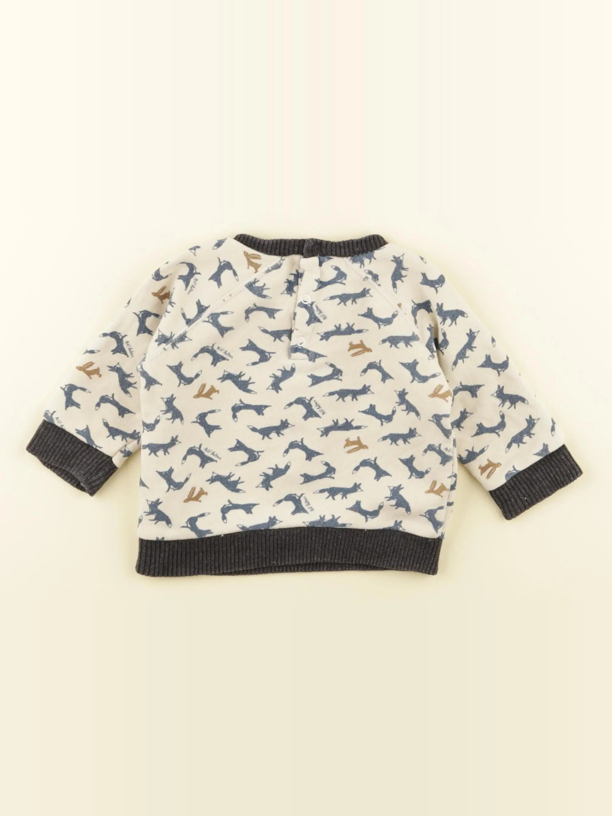 Petit Bateau - sweat beige - 6 mois