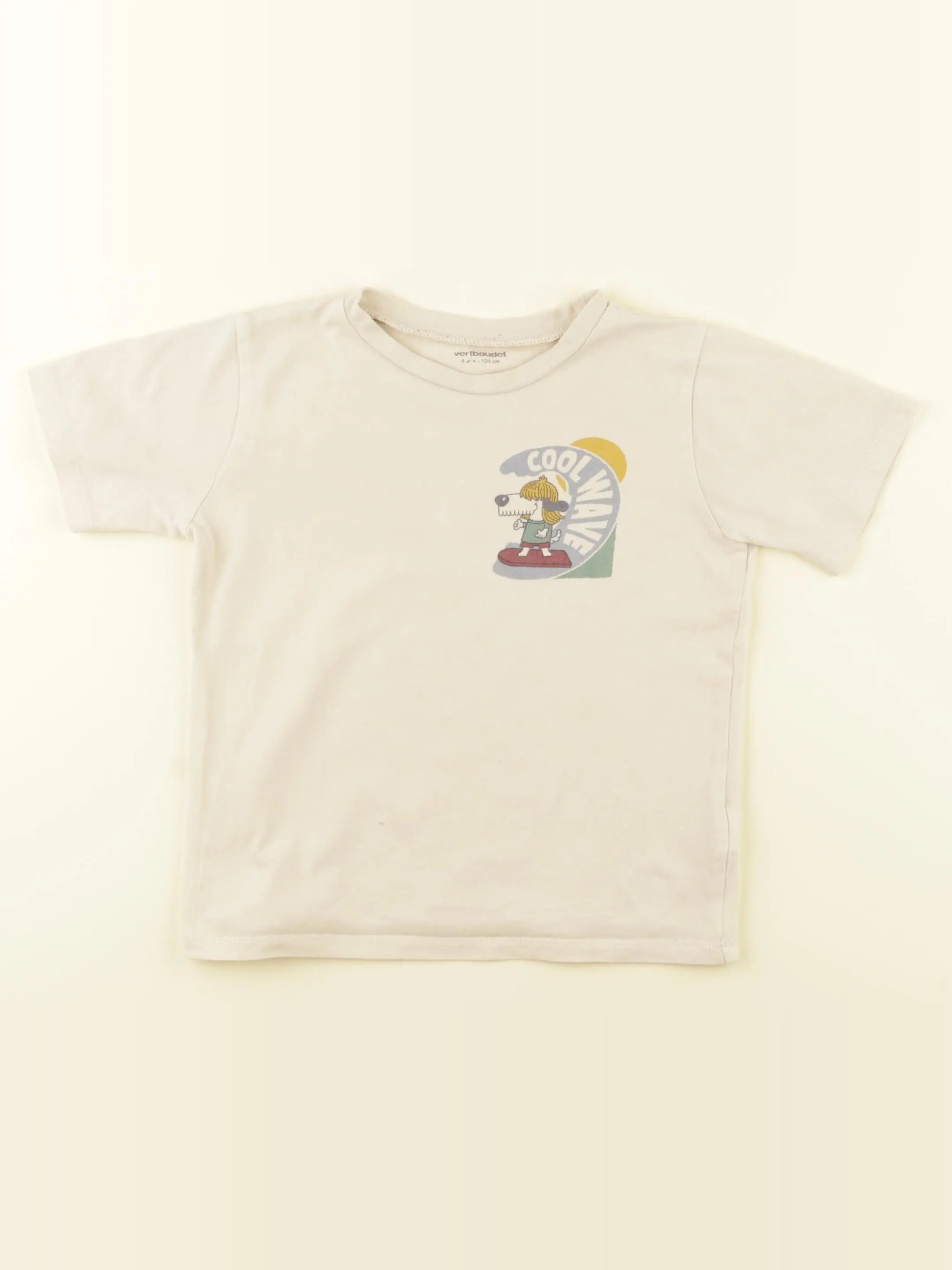 Vertbaudet - tee-shirt jaune - 4 ans
