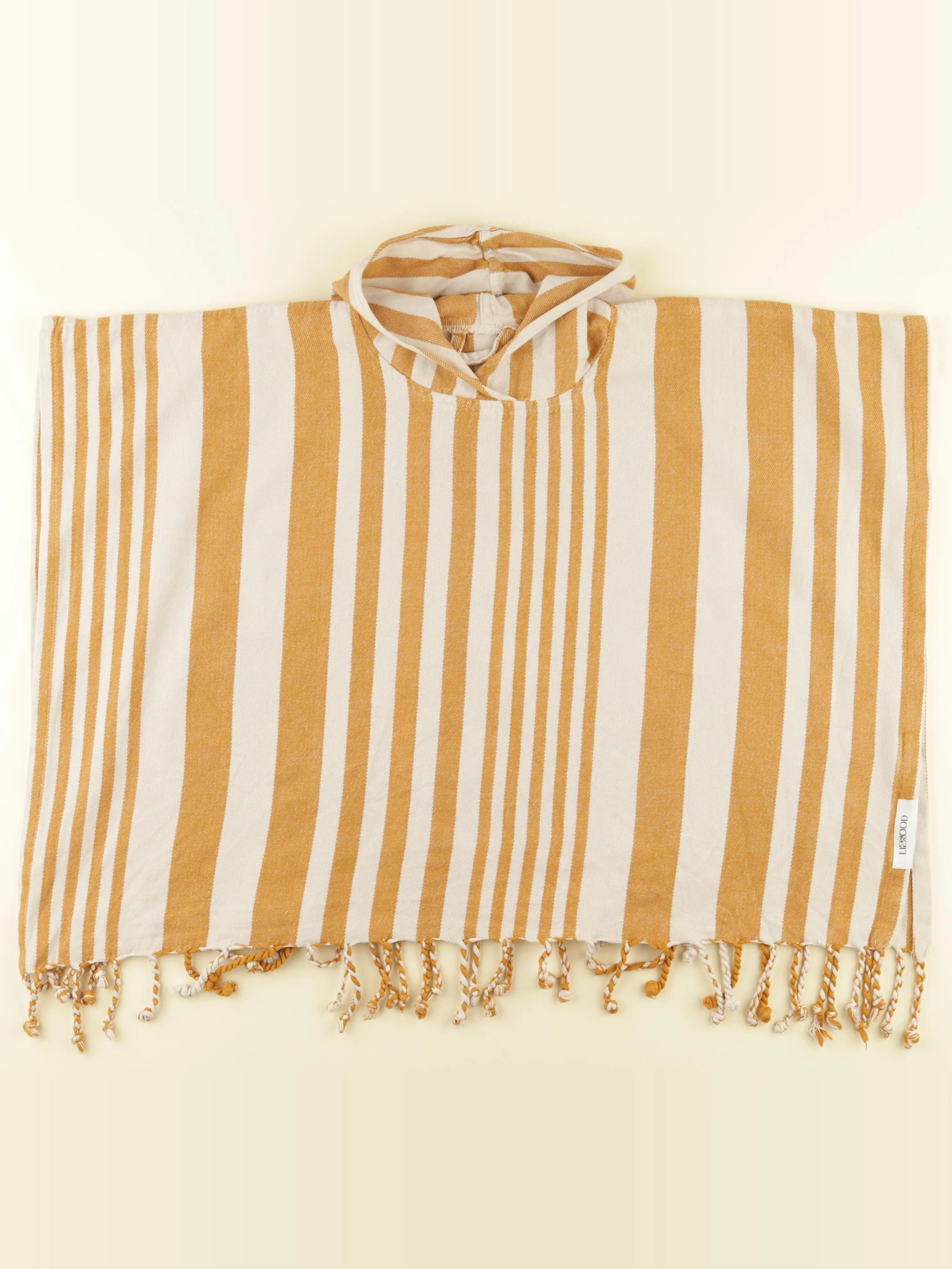 Liewood - cape de bain beige, orange - 5/6 ans