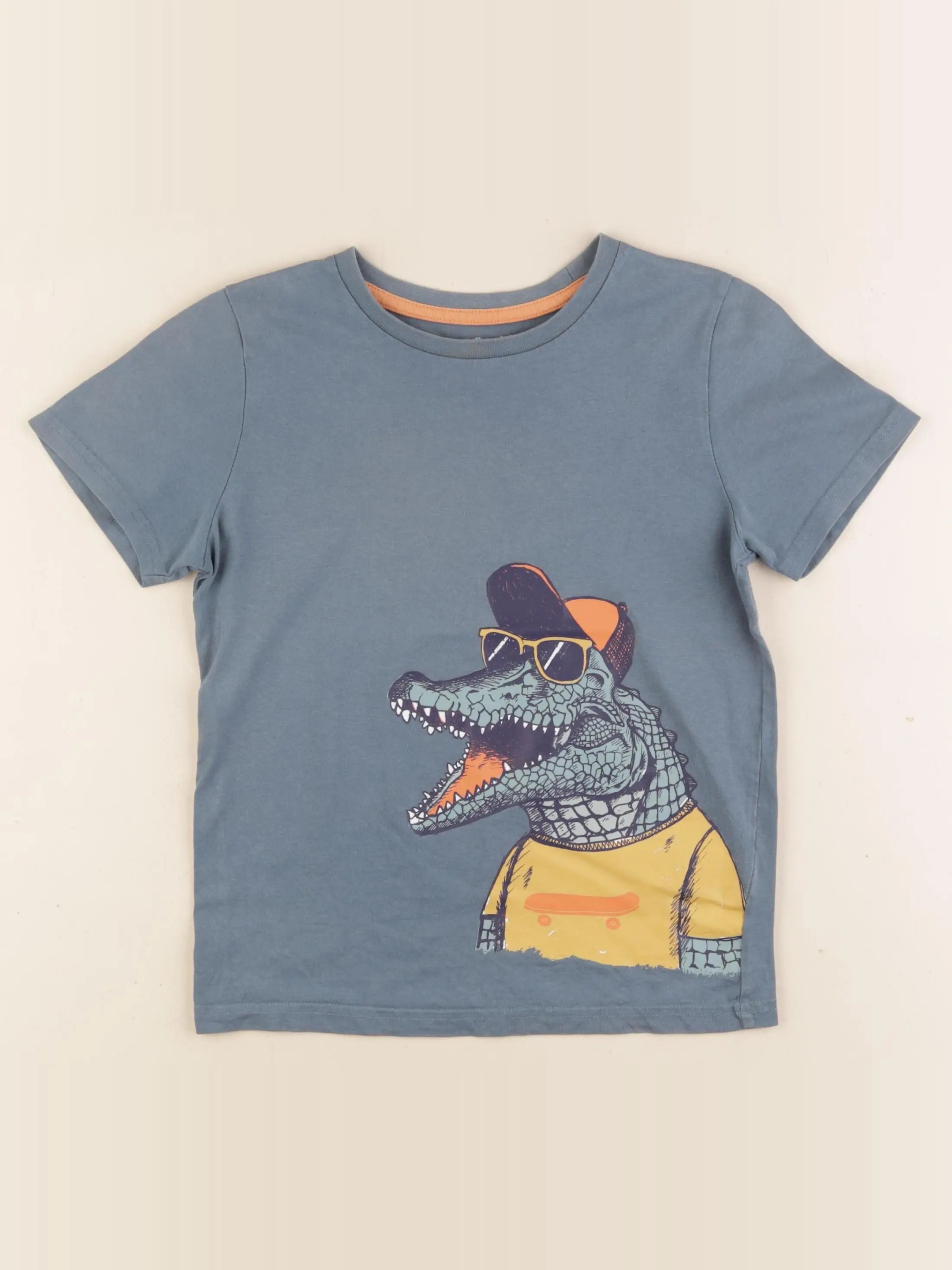 Vertbaudet - tee-shirt bleu - 8 ans