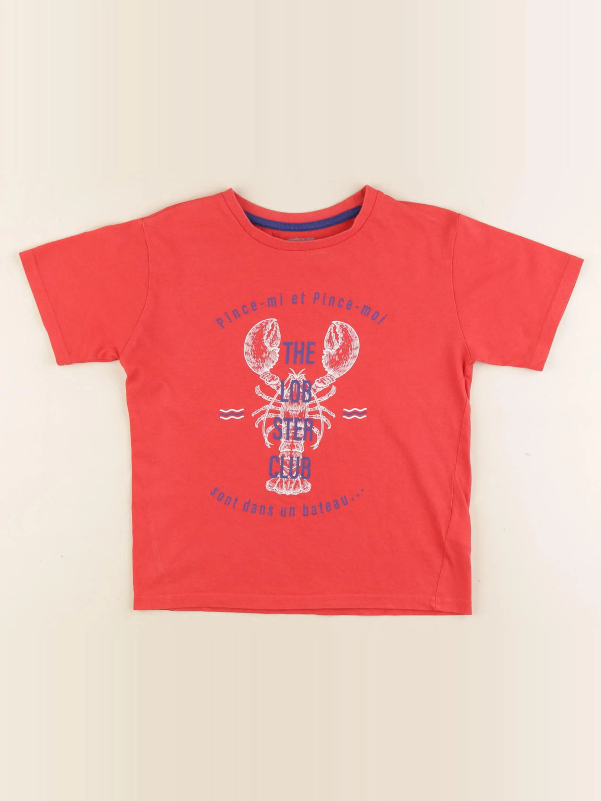 Vertbaudet - tee-shirt rouge - 8 ans