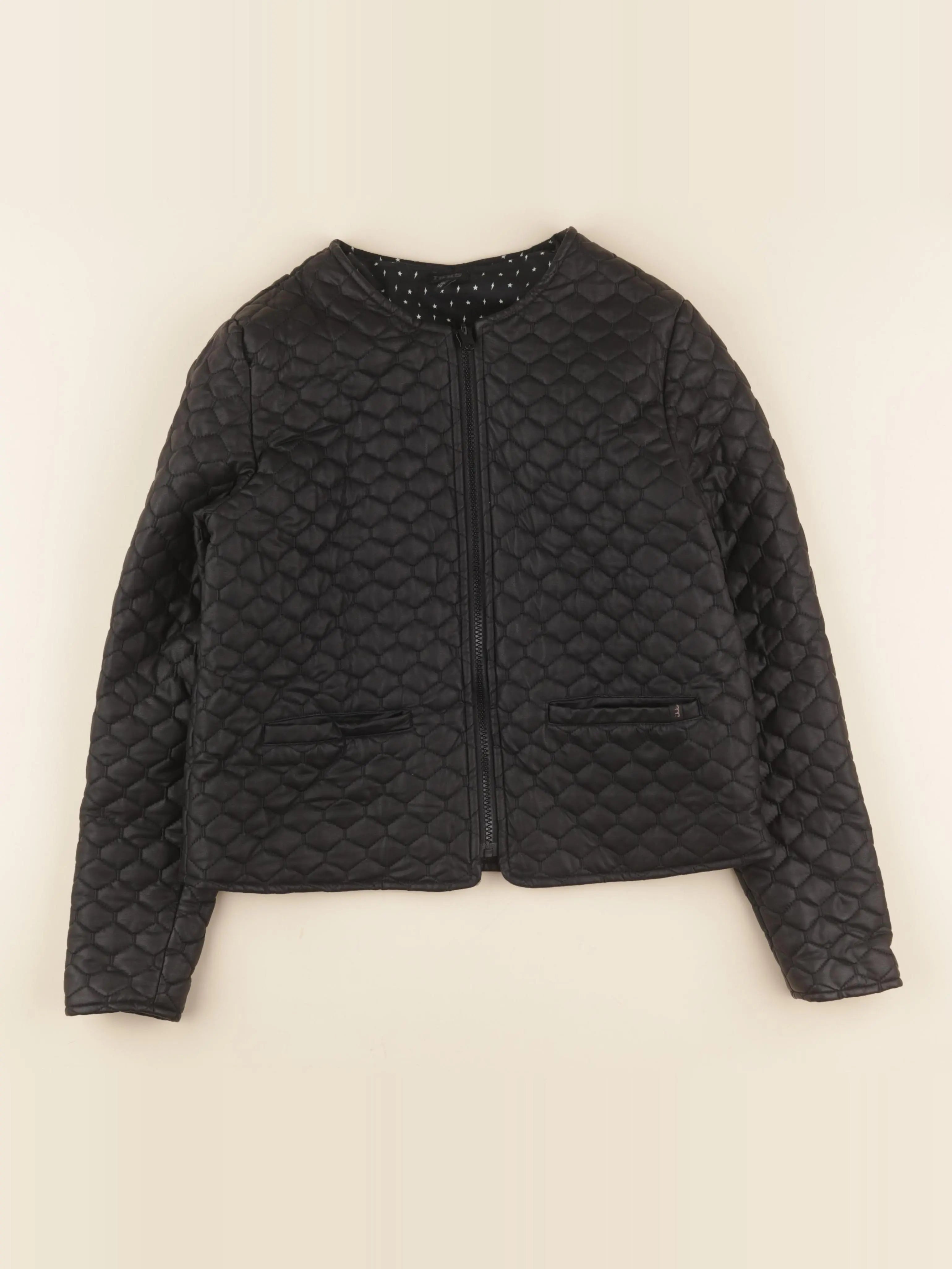 IKKS - veste simili cuir noir - 14 ans