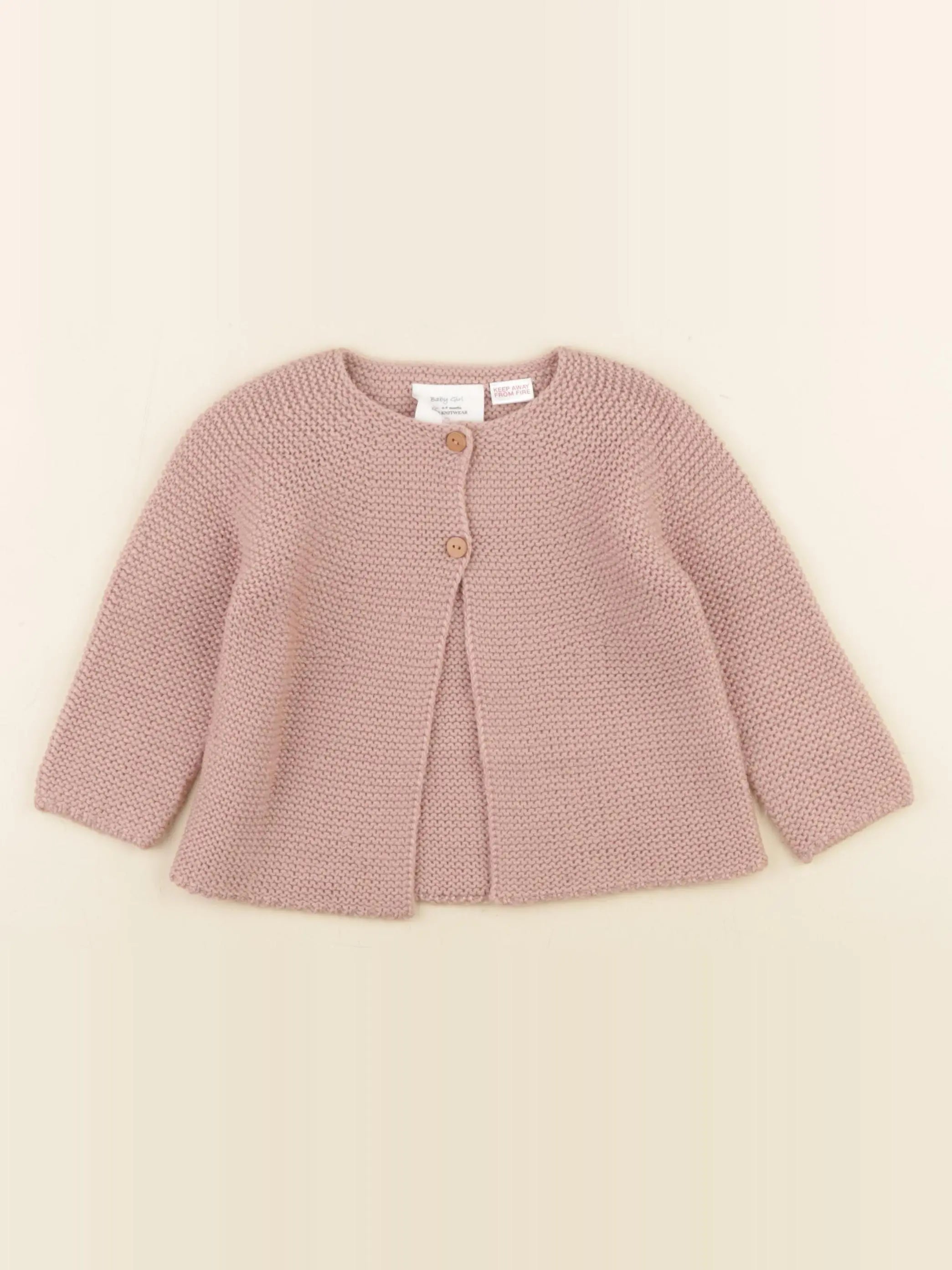 Zara - gilet rose - 6/9 mois