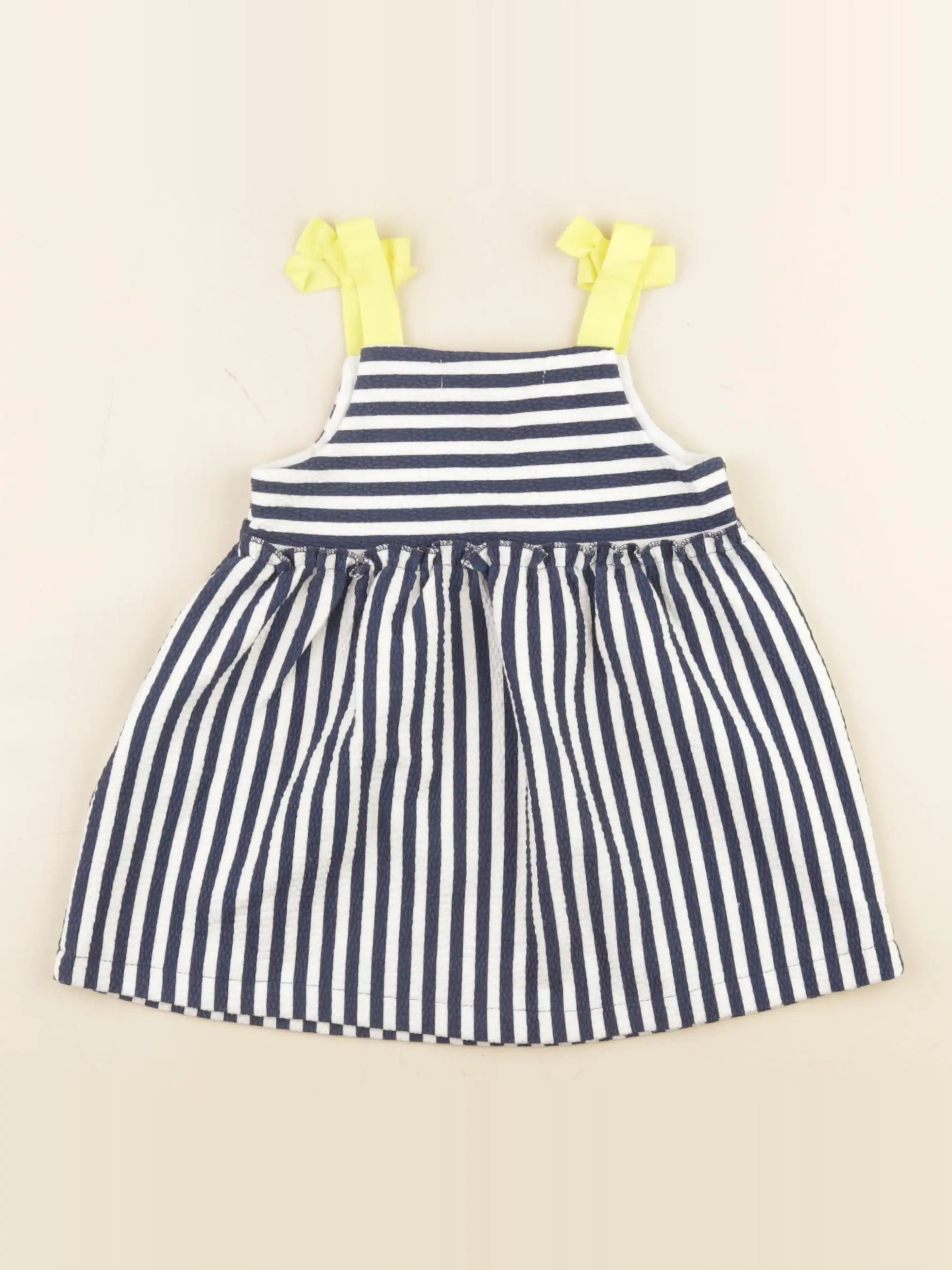 Zara - robe bleu, blanc - 12/18 mois