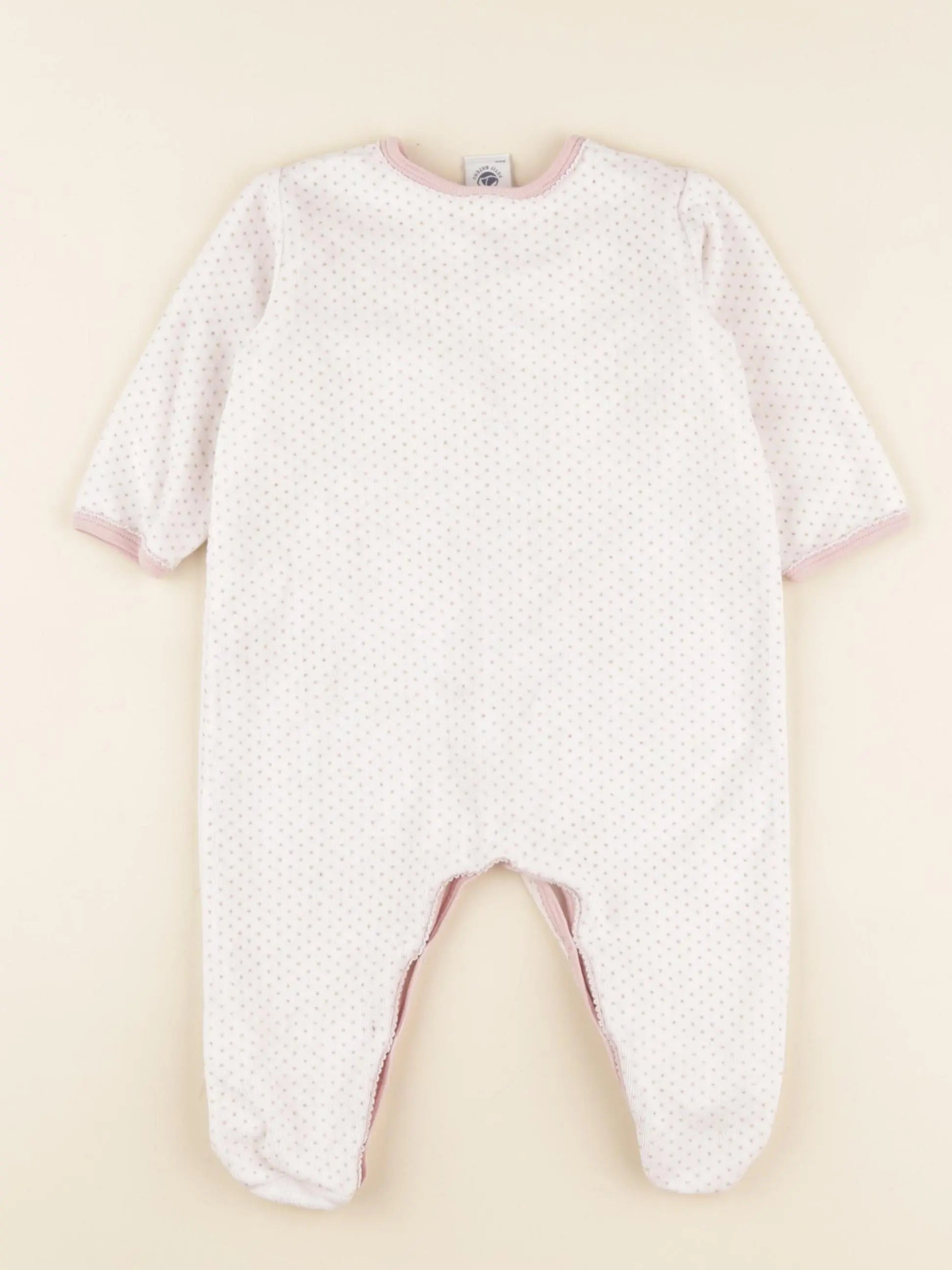 Petit Bateau - pyjama velours or, rose - 9 mois