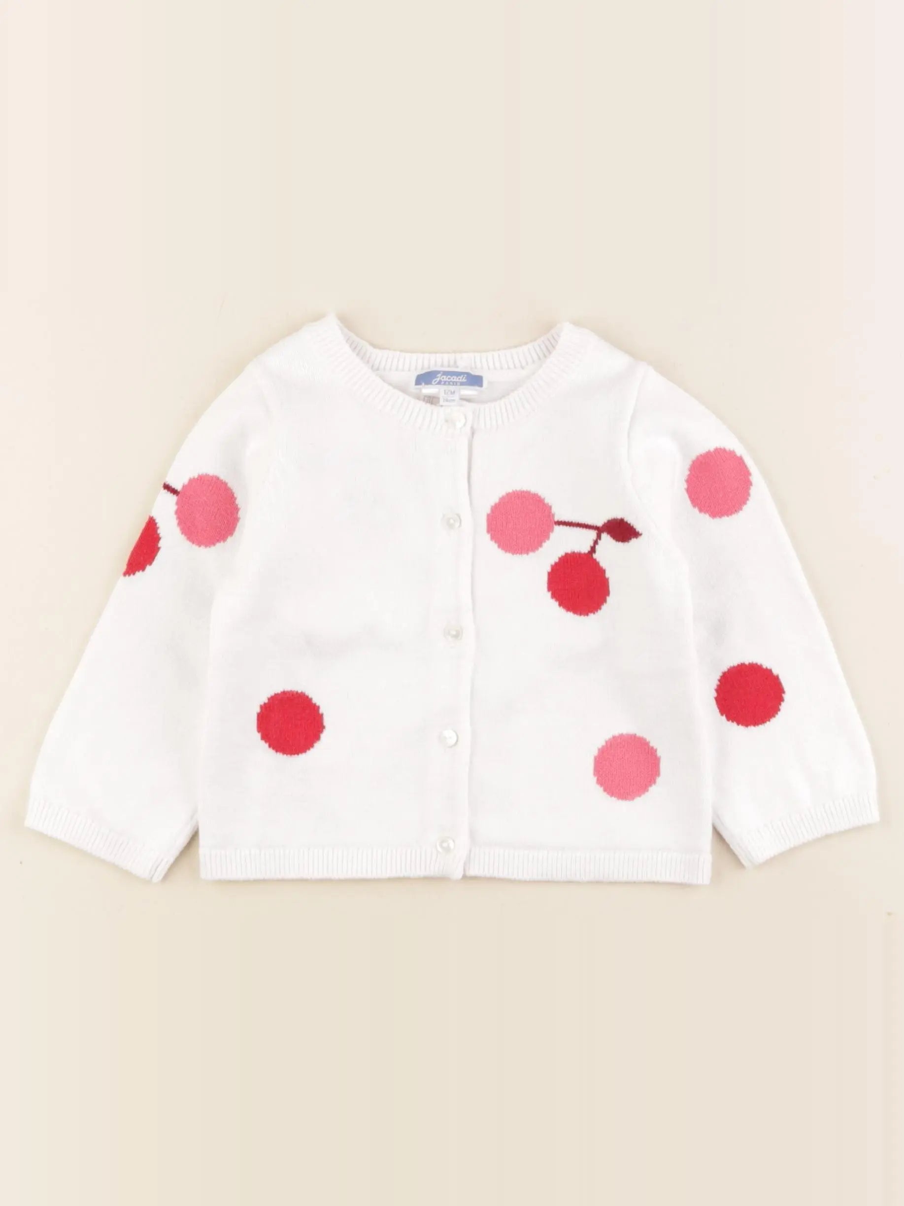 Jacadi - gilet blanc - 12 mois