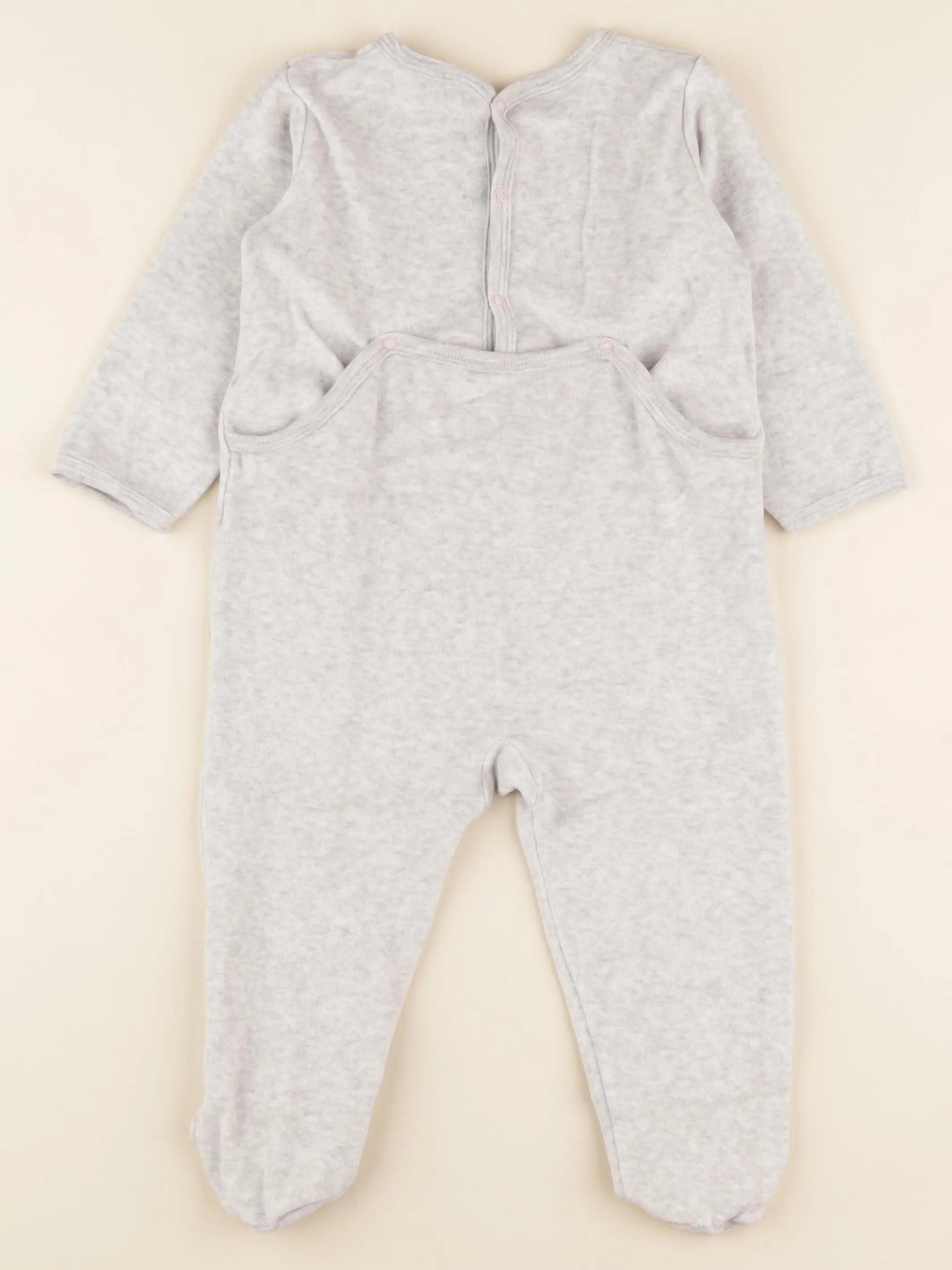 Petit Bateau - pyjama coton gris - 18 mois