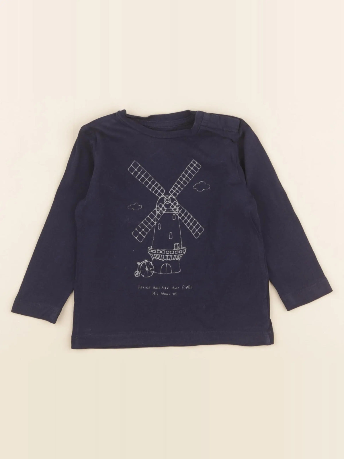 Boutchou - tee-shirt bleu - 12 mois