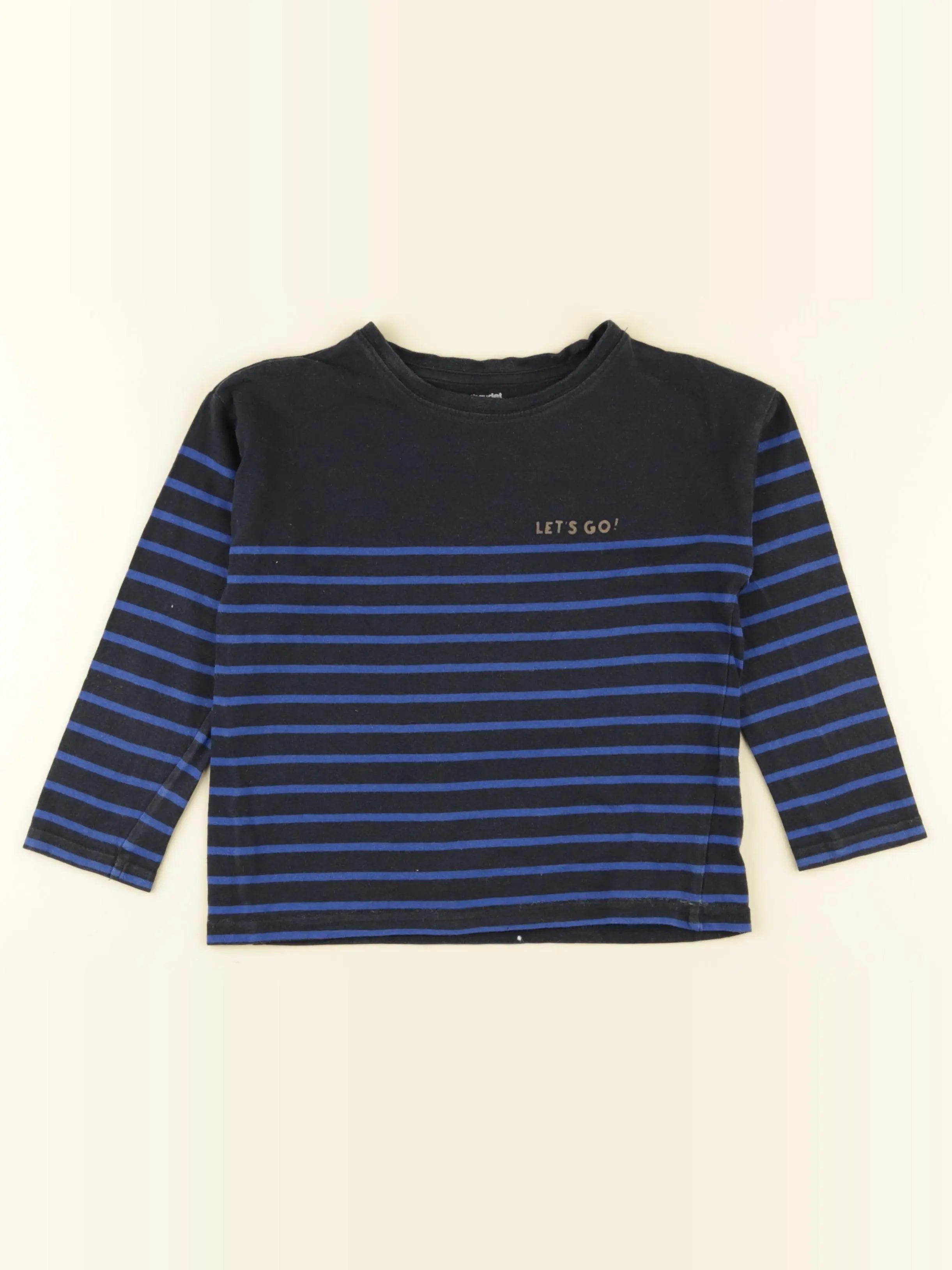Vertbaudet - tee-shirt bleu - 5 ans
