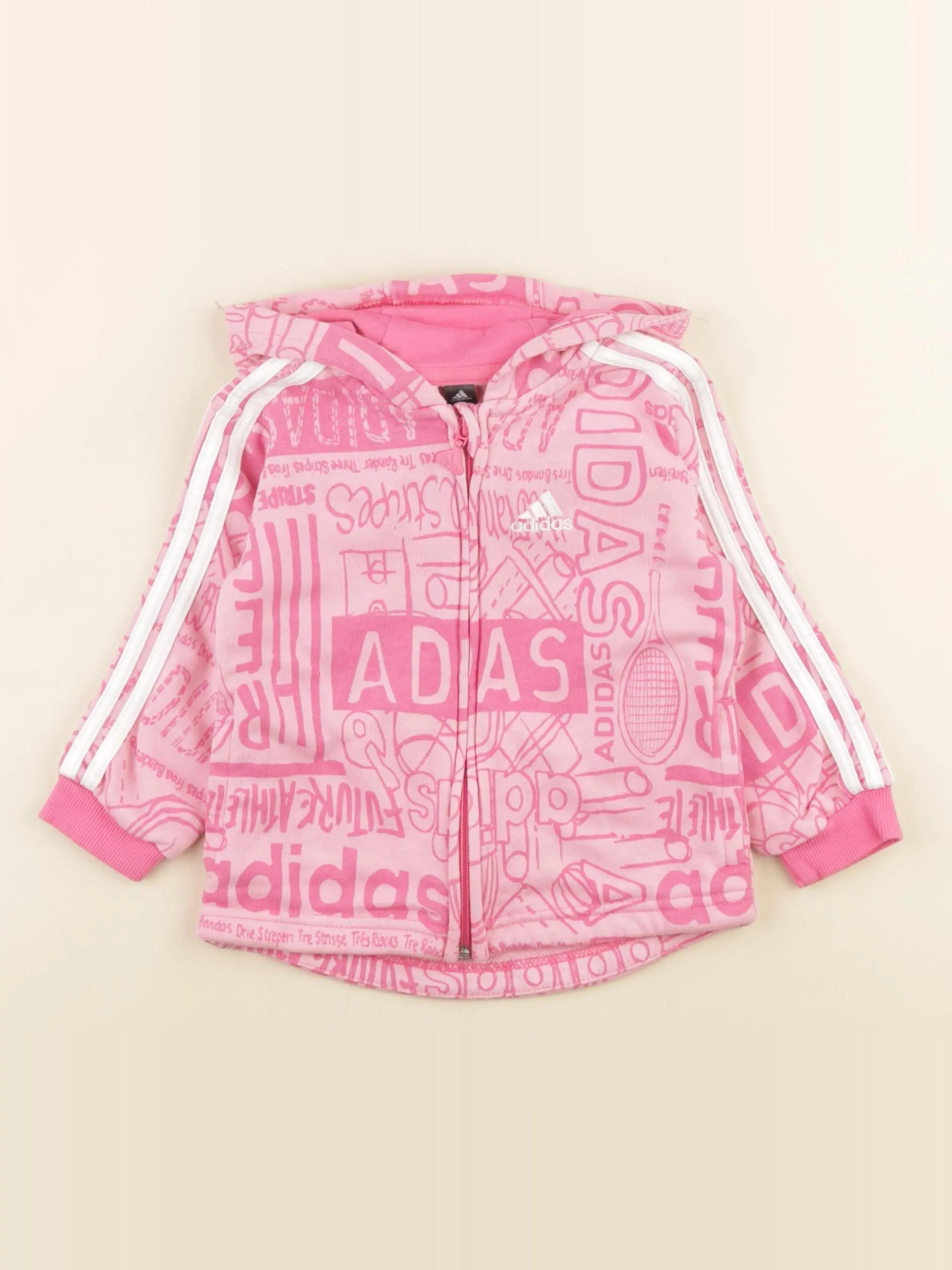 Adidas - sweat rose - 9/12 mois
