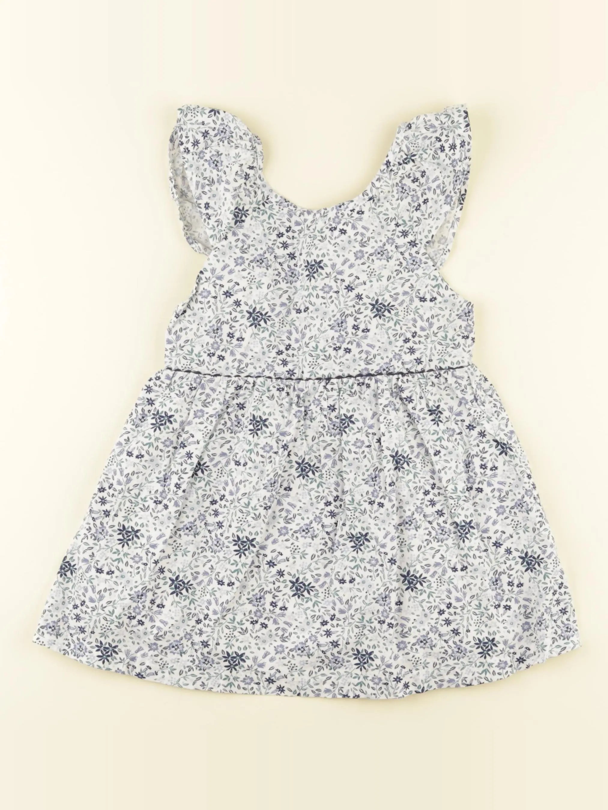 Vertbaudet - robe blanc, bleu - 24 mois