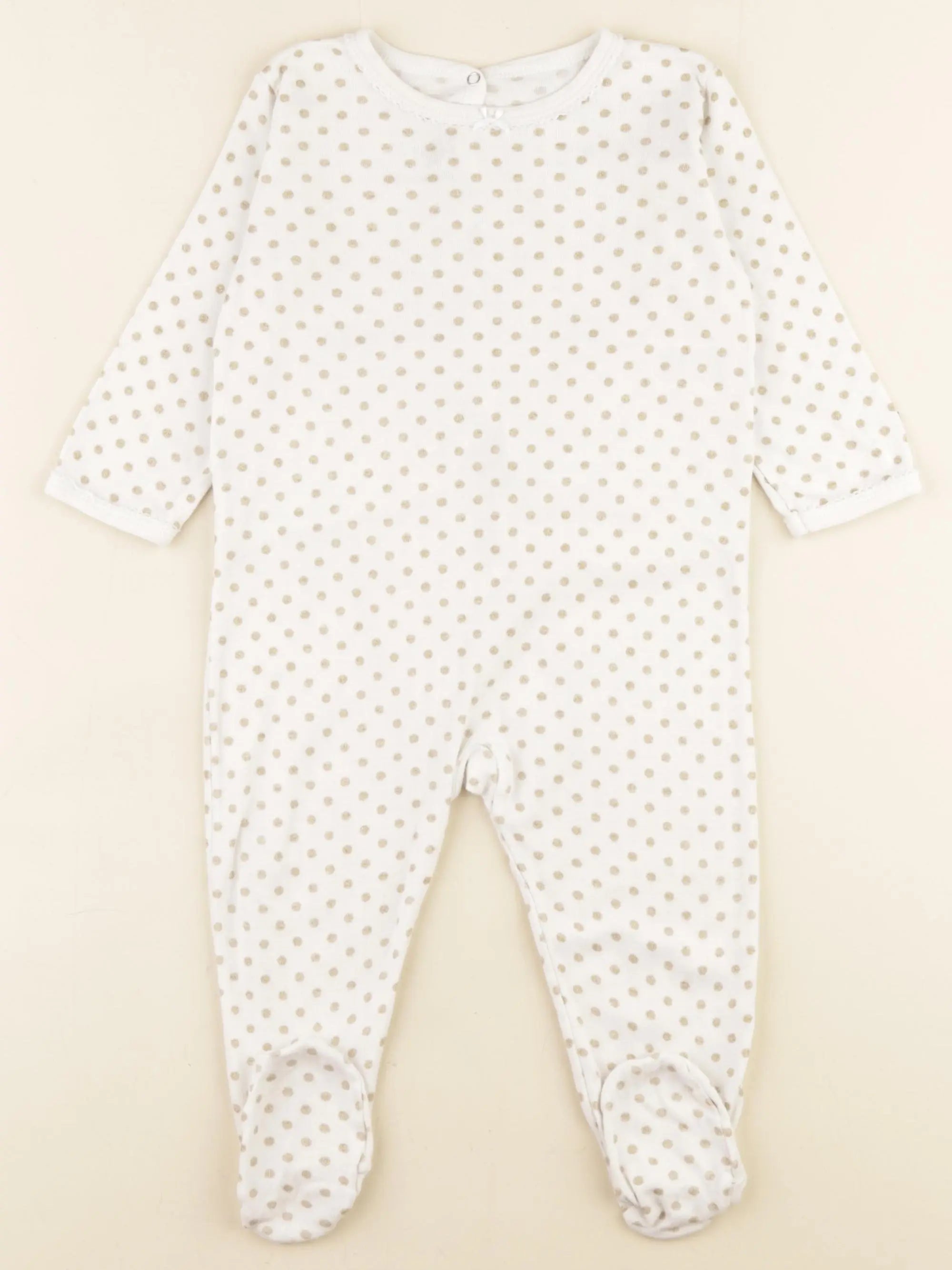 Petit Bateau - pyjama coton blanc - 18 mois