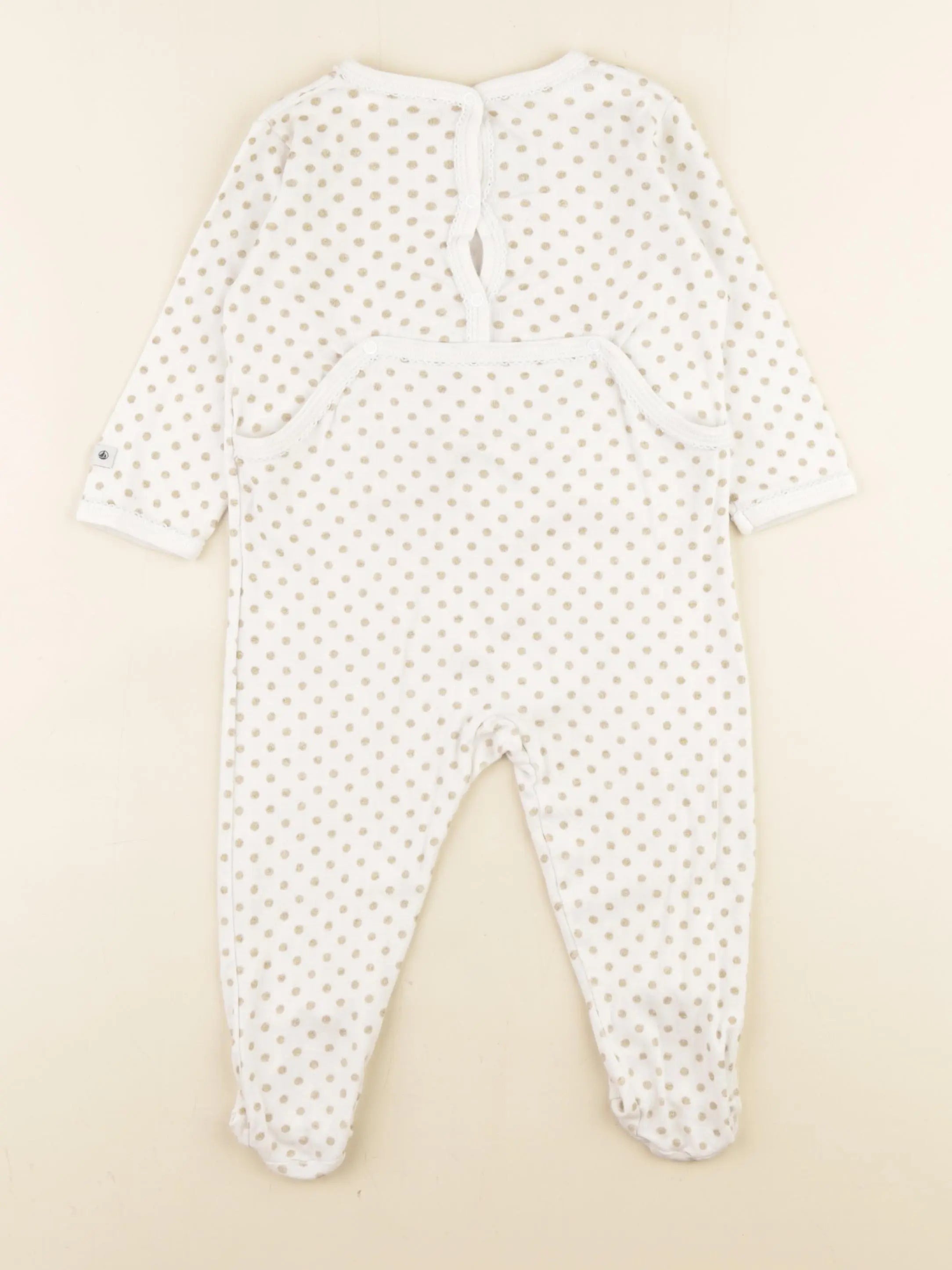 Petit Bateau - pyjama coton blanc - 18 mois