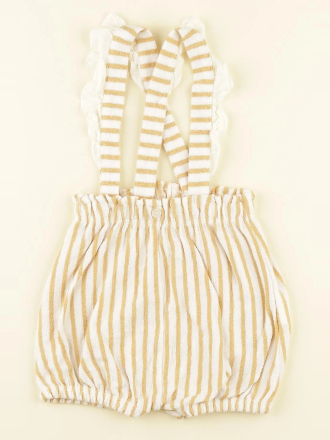 Vertbaudet - bloomer beige, orange - 9 mois
