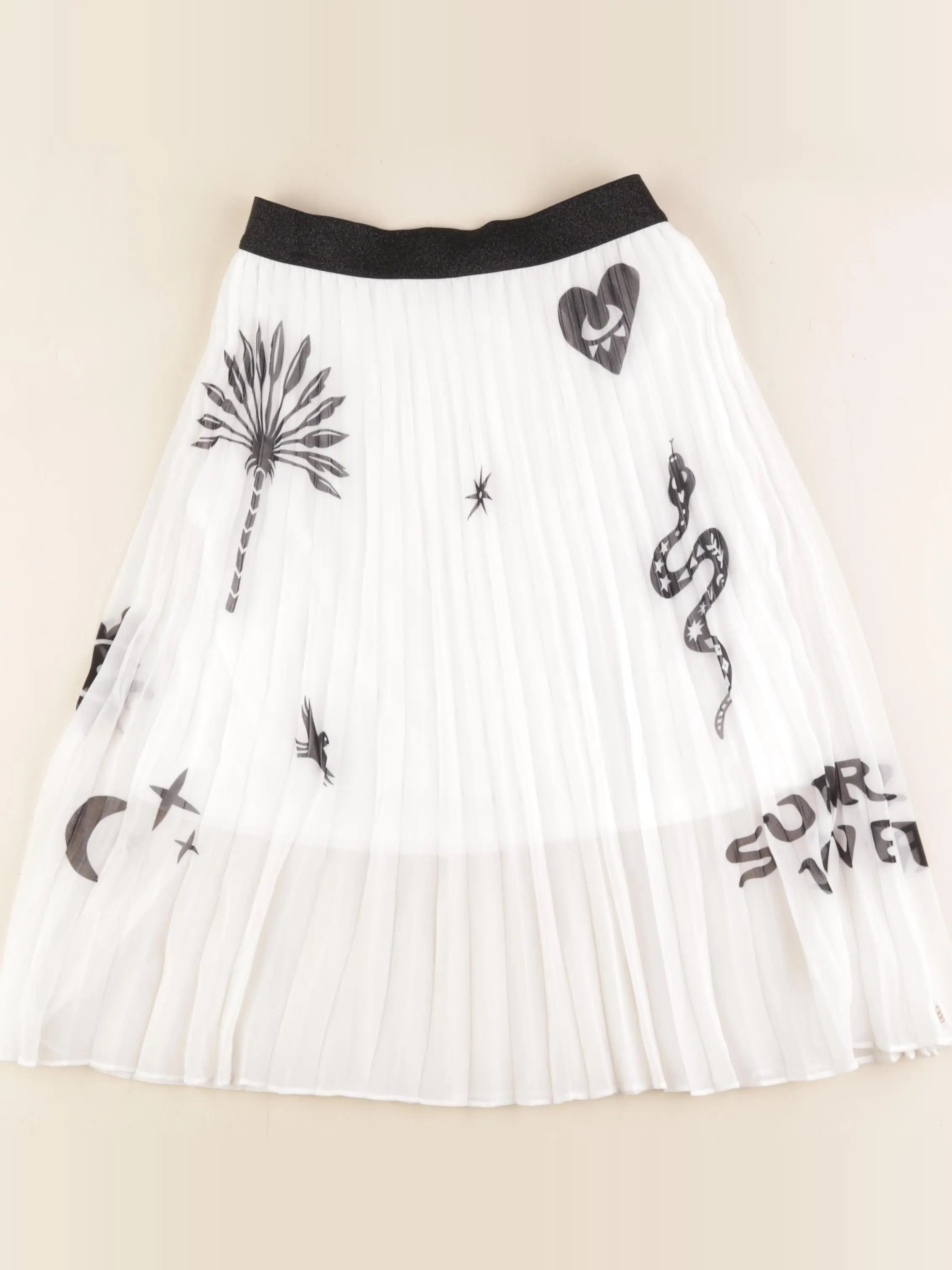 IKKS - jupe blanc, noir - 8 ans