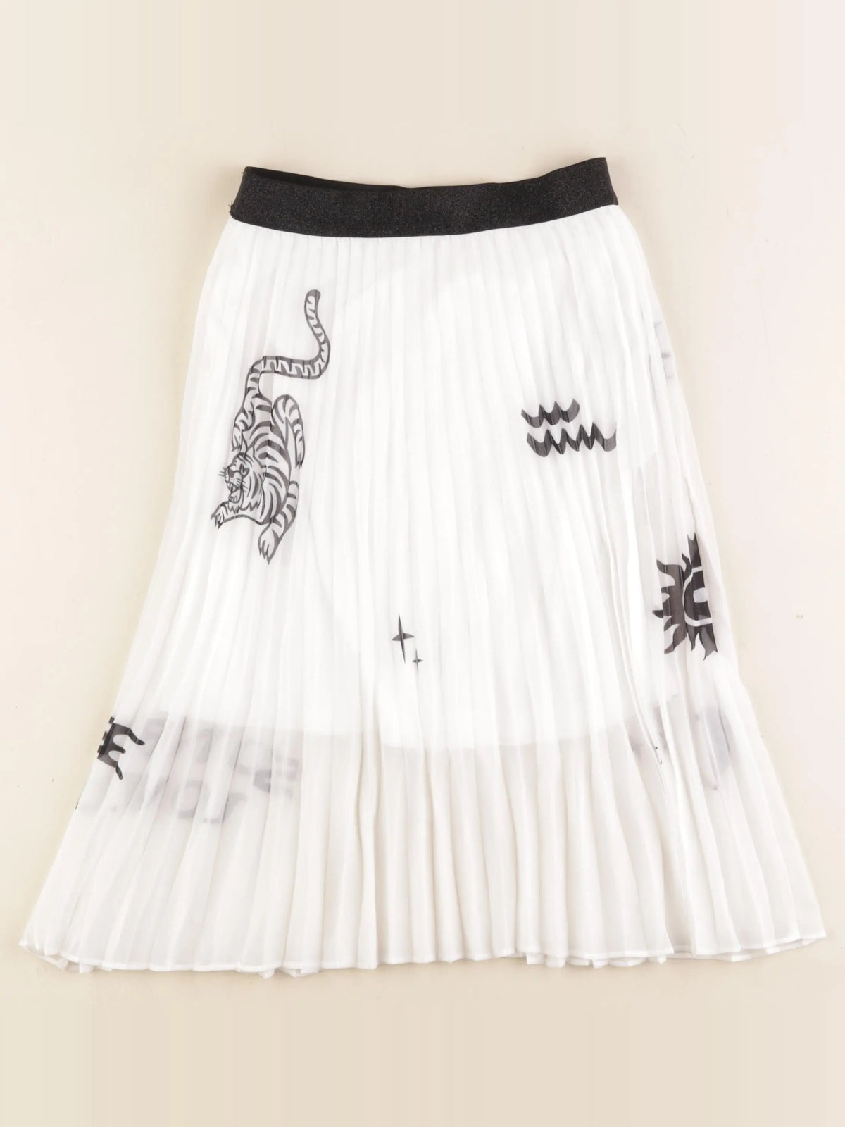 IKKS - jupe blanc, noir - 8 ans