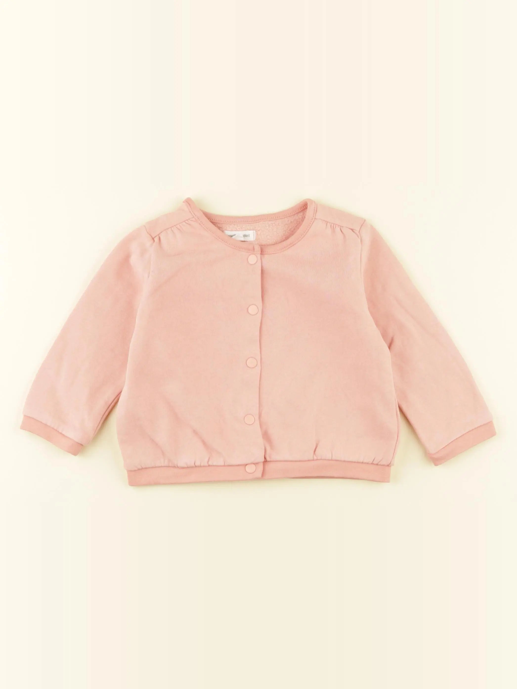 Vertbaudet - sweat rose - 12 mois