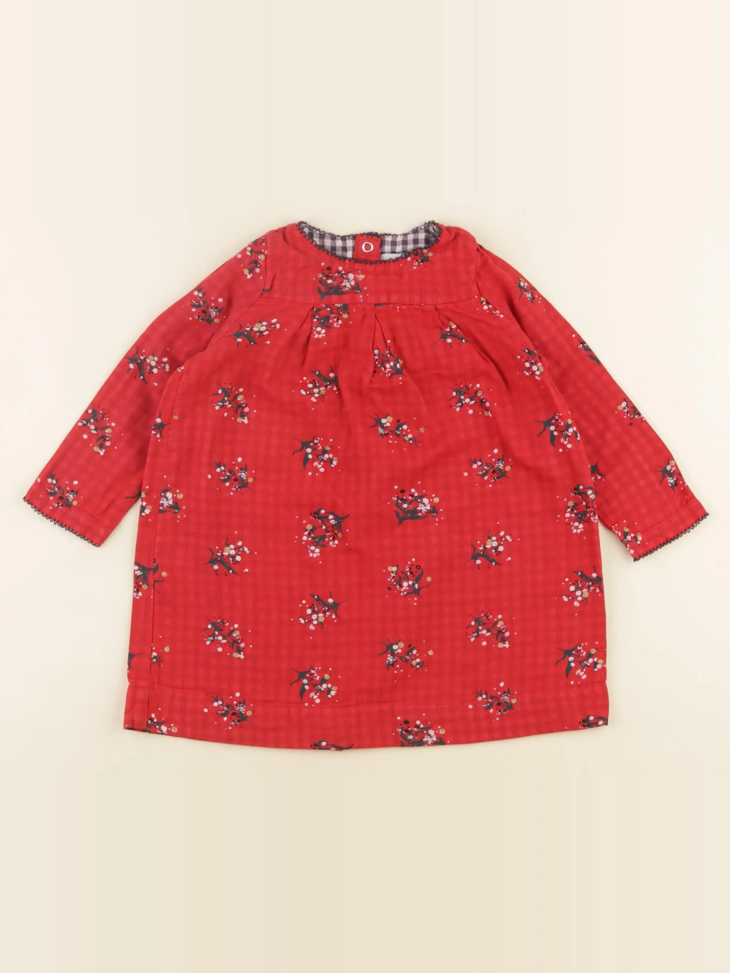 Petit Bateau - robe rouge - 18 mois