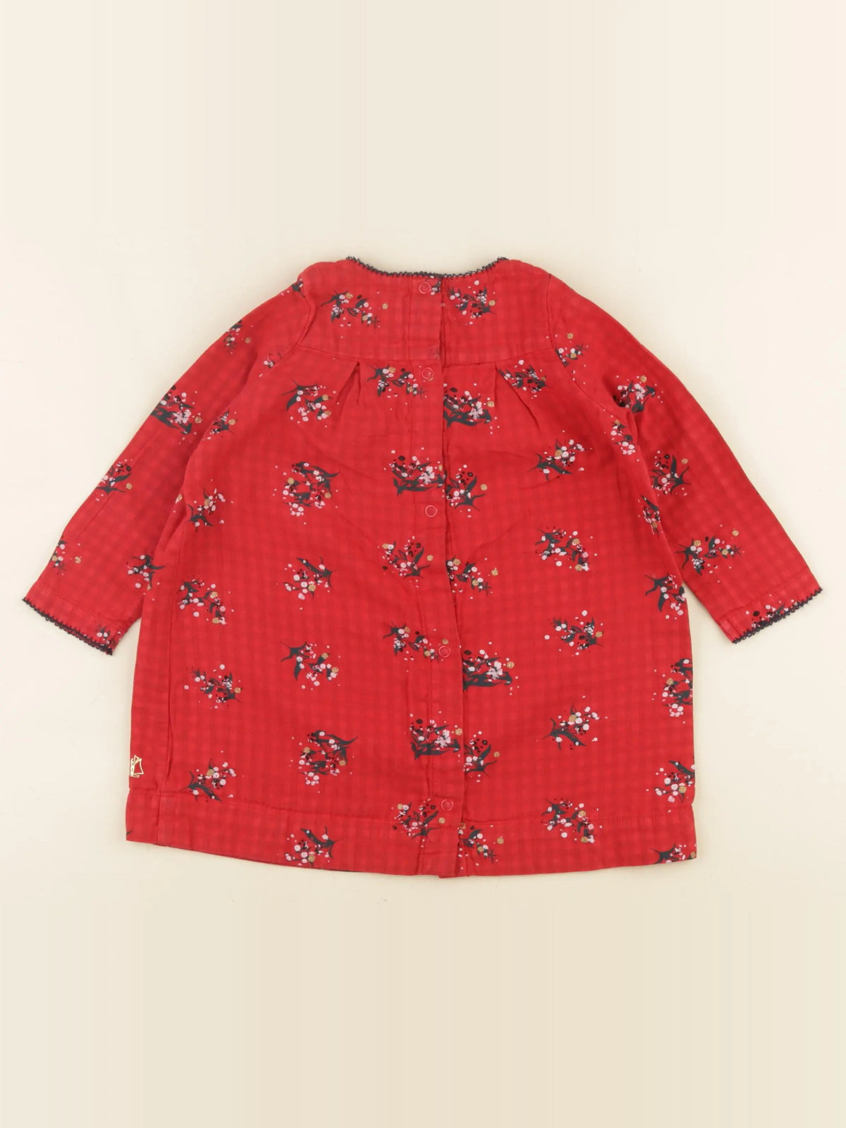 Petit Bateau - robe rouge - 18 mois